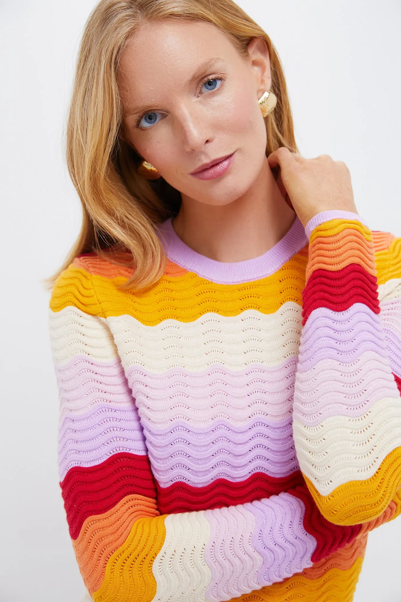 Sunset Stripe Montego Knit Midi Dress sold by Tuckernuck product image thumbnail 5