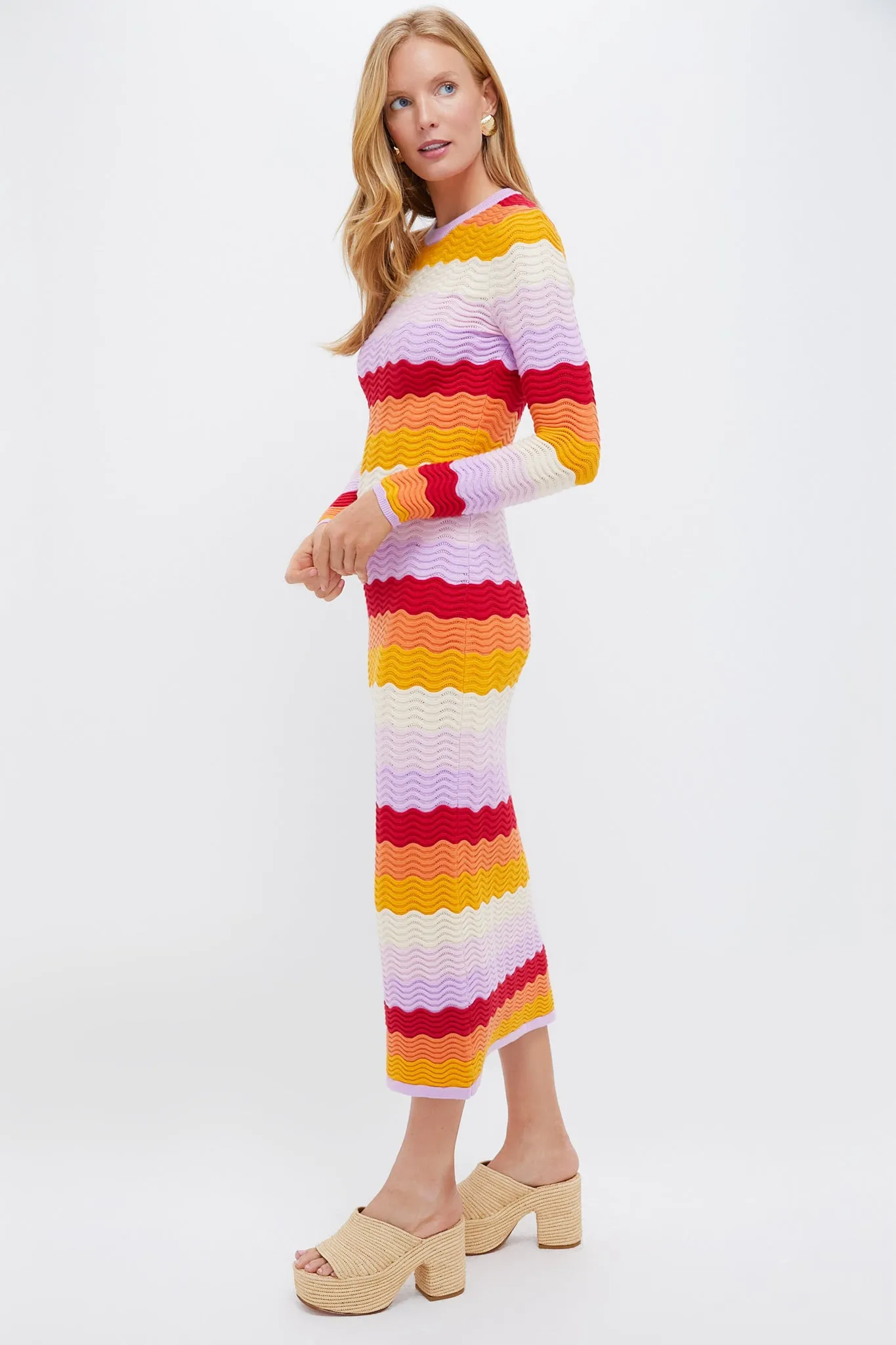 Sunset Stripe Montego Knit Midi Dress sold by Tuckernuck product image thumbnail 3