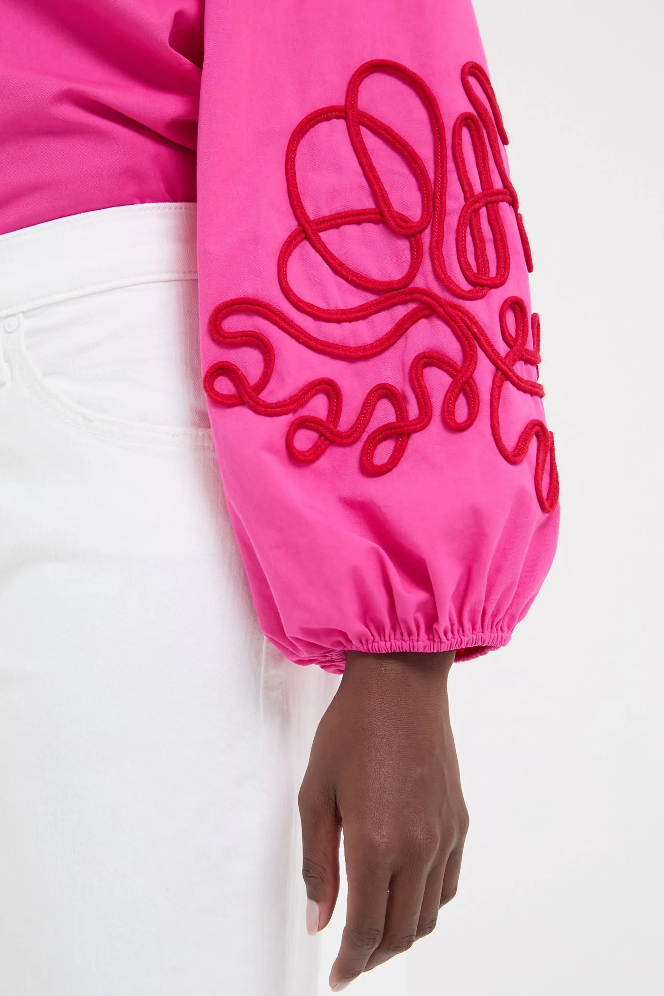 Pink & Red Soutache Stella Blouse sold by Tuckernuck product image thumbnail 4