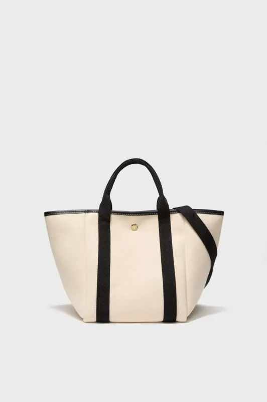 White and Black Traversee S Square Tote sold by Tuckernuck