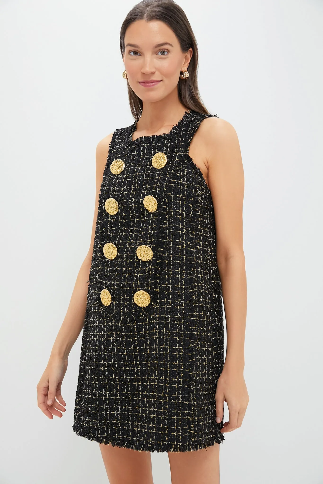Black Tweed Antonia Dress sold by Tuckernuck