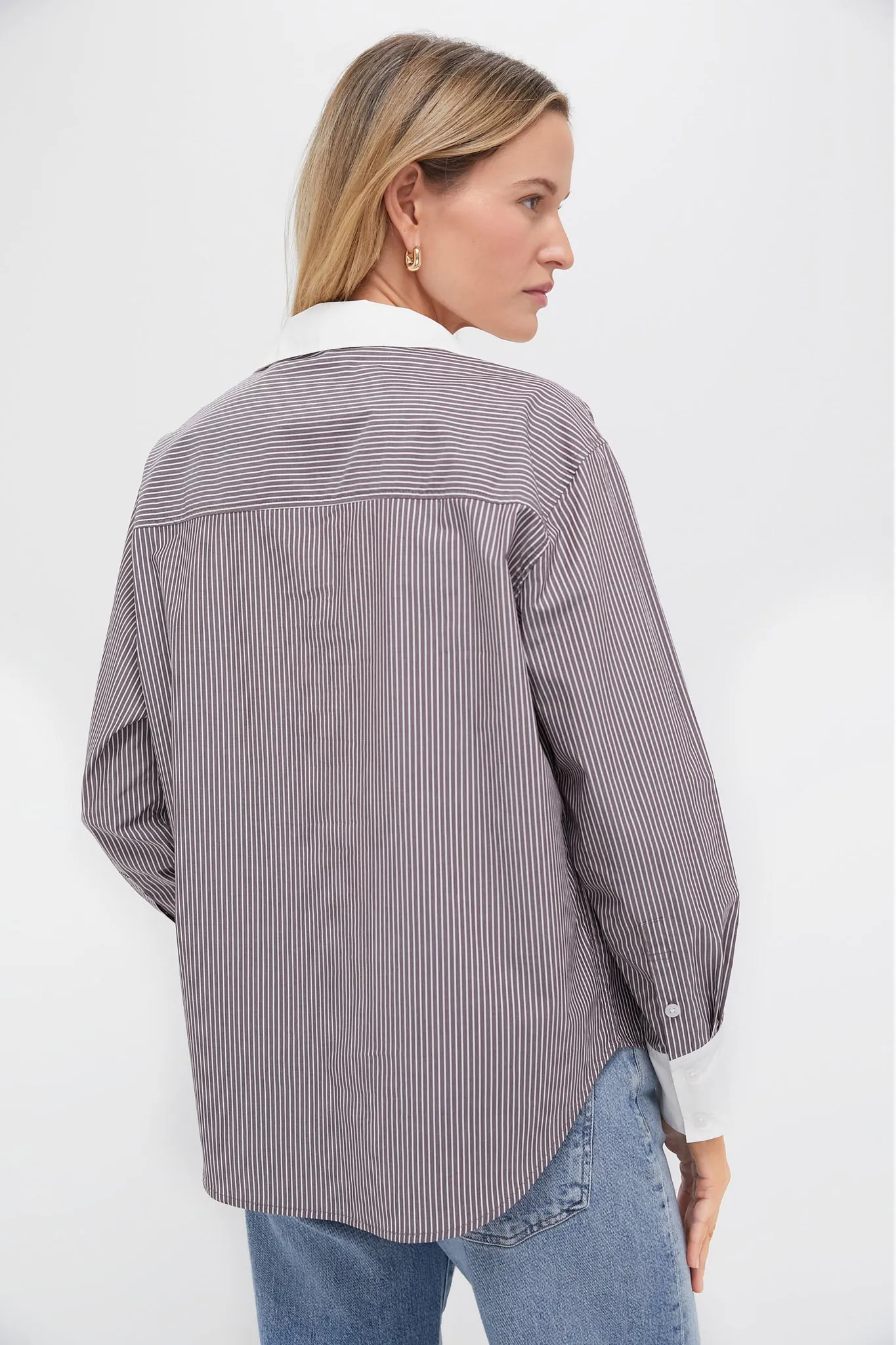 Red Stripe Nadine Boyfriend Button Down sold by Tuckernuck product image thumbnail 4