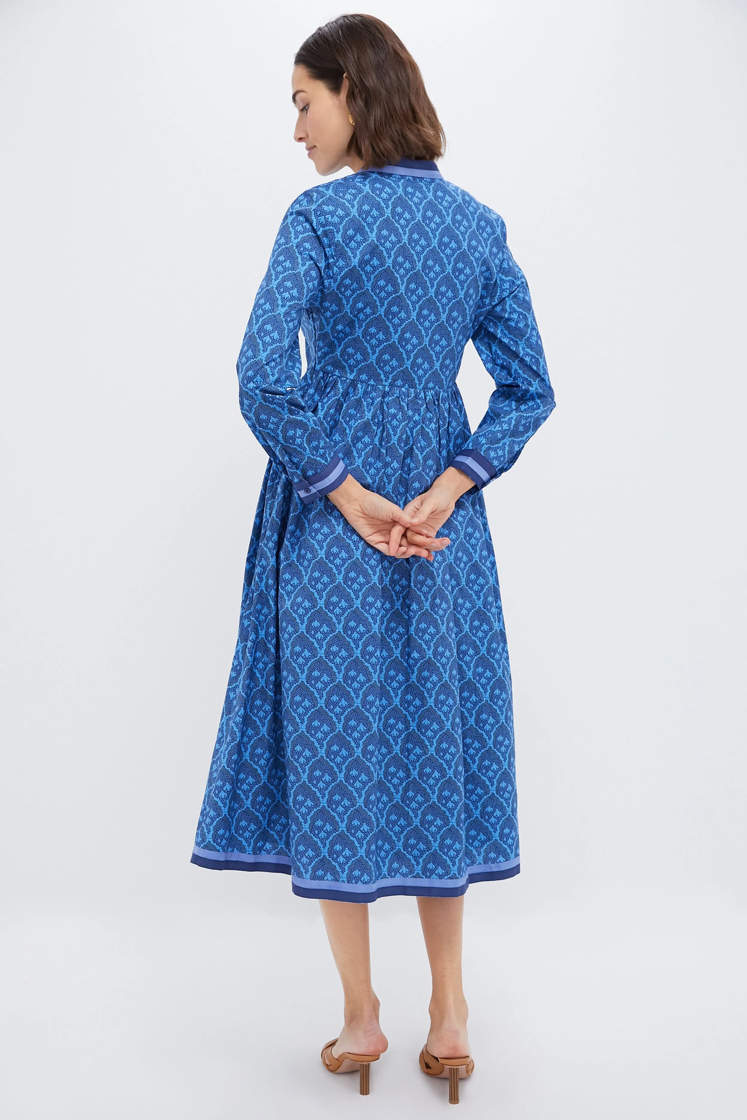 Navy & Cerulean Floral Nancy Midi Dress sold by Tuckernuck product image thumbnail 4