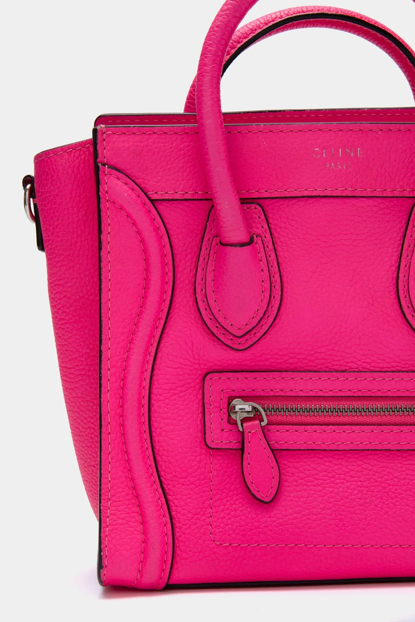CELINE Pink Leather Mini Luggage Shoulder Bag sold by Tuckernuck product image thumbnail 5