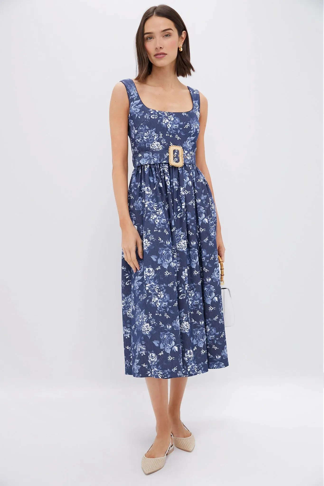 Floral Navy Mackenzie Denim Twill Dress sold by Tuckernuck product image thumbnail 2