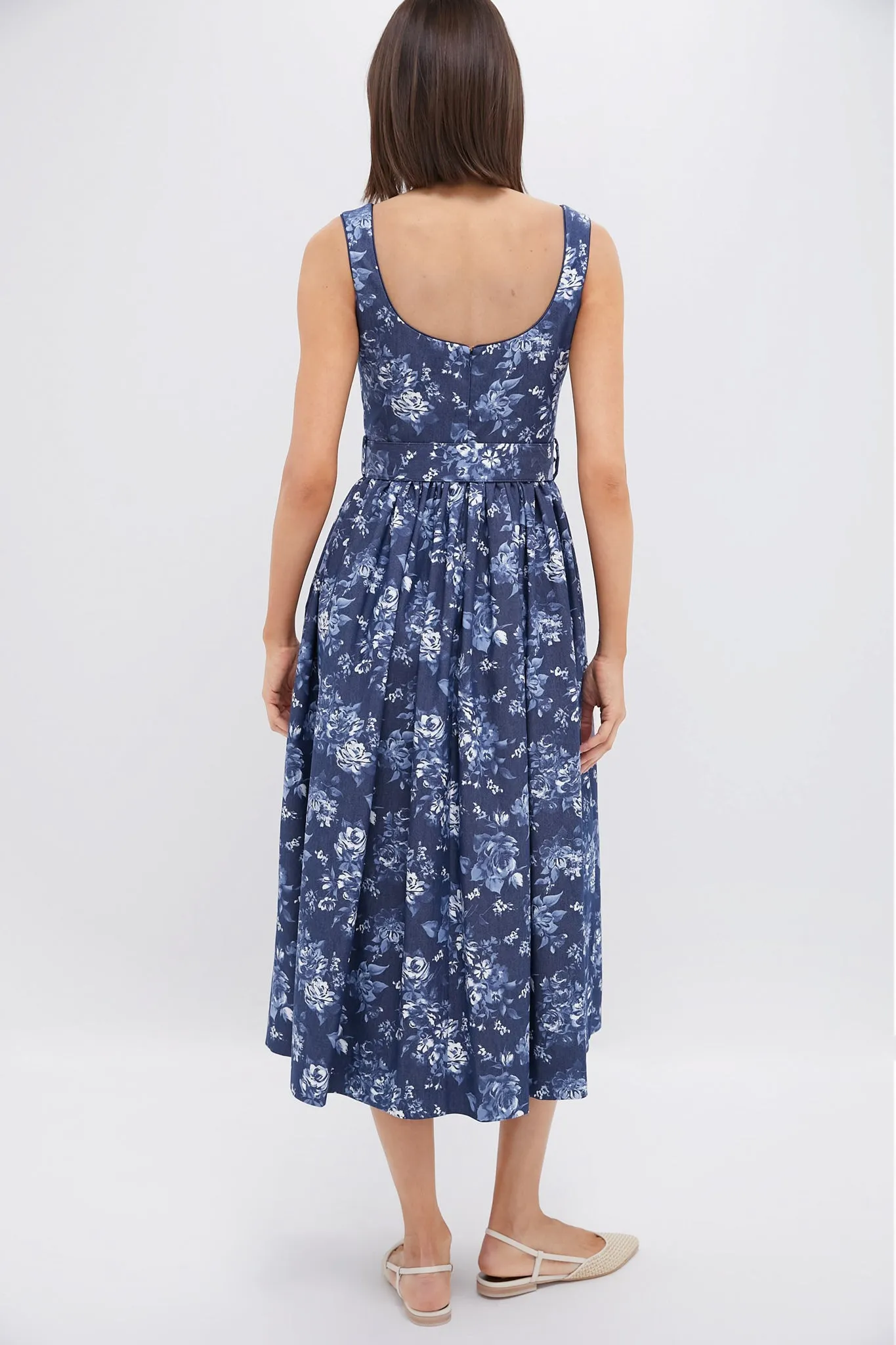 Floral Navy Mackenzie Denim Twill Dress sold by Tuckernuck product image thumbnail 4