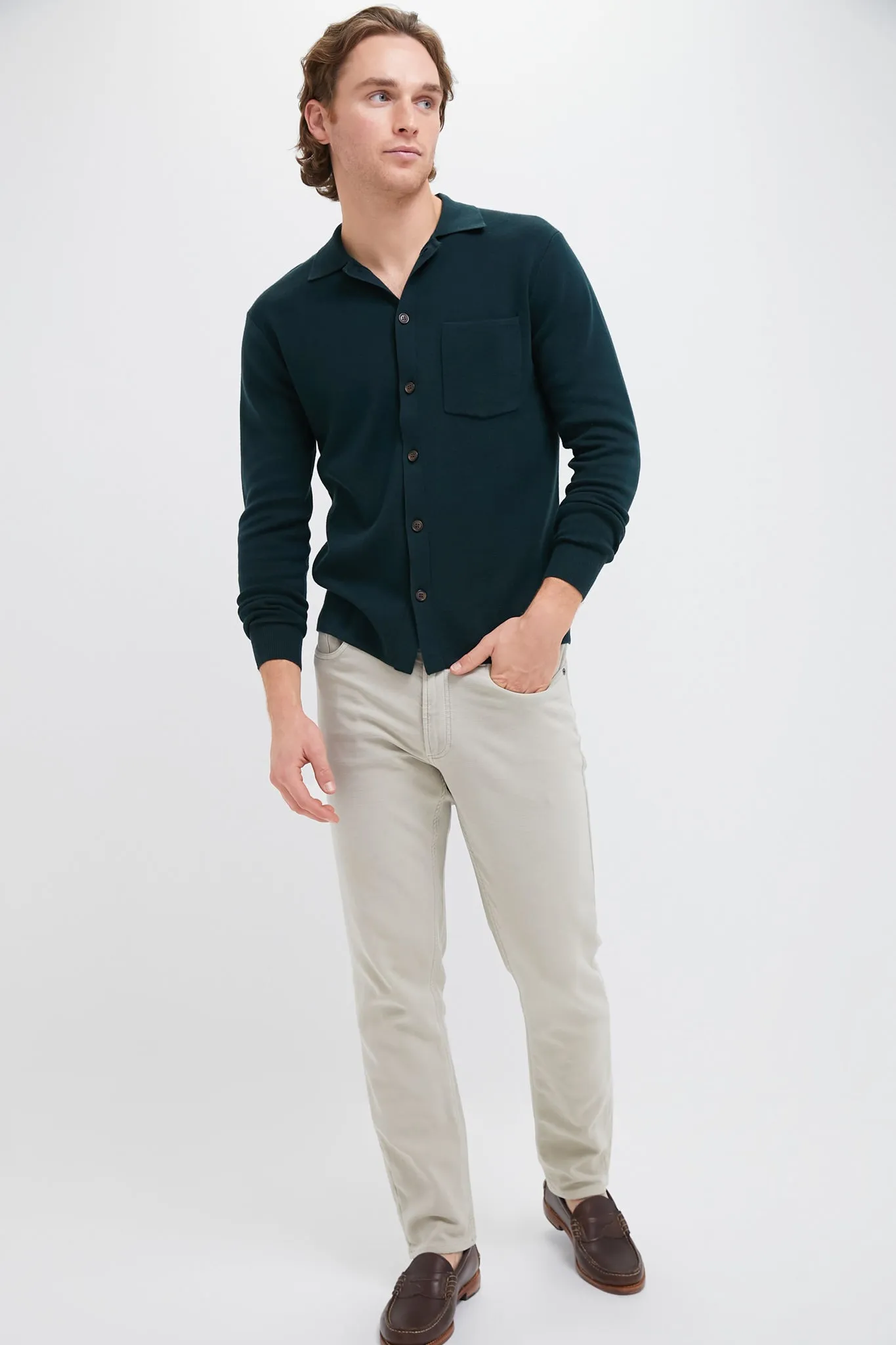 Forest Green Merino Cardigan sold by Tuckernuck product image thumbnail 2