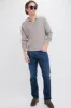 Oatmeal Merino Waffle Polo sold by Tuckernuck