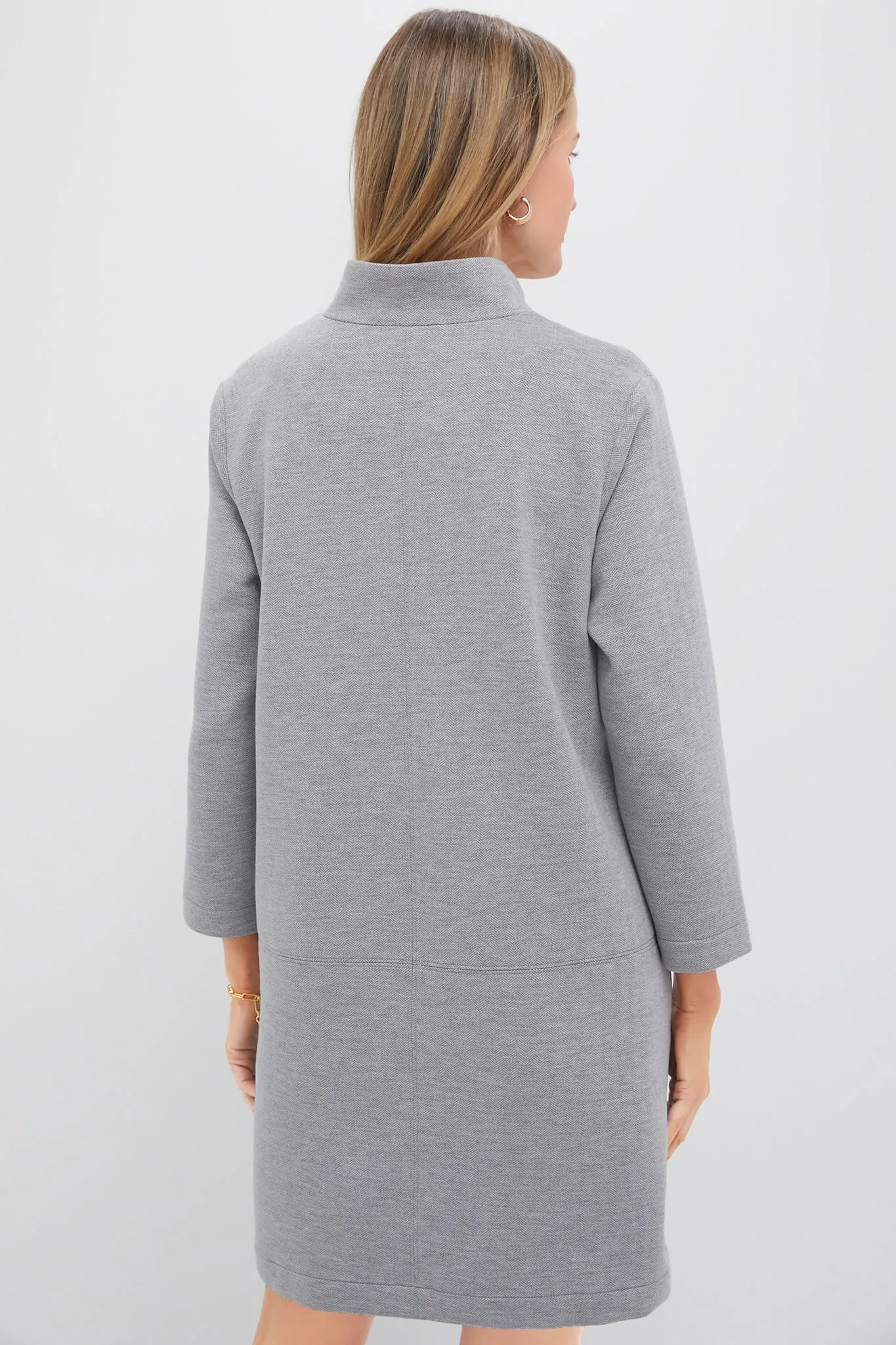 Gray Herringbone Clifton Dress sold by Tuckernuck product image thumbnail 4