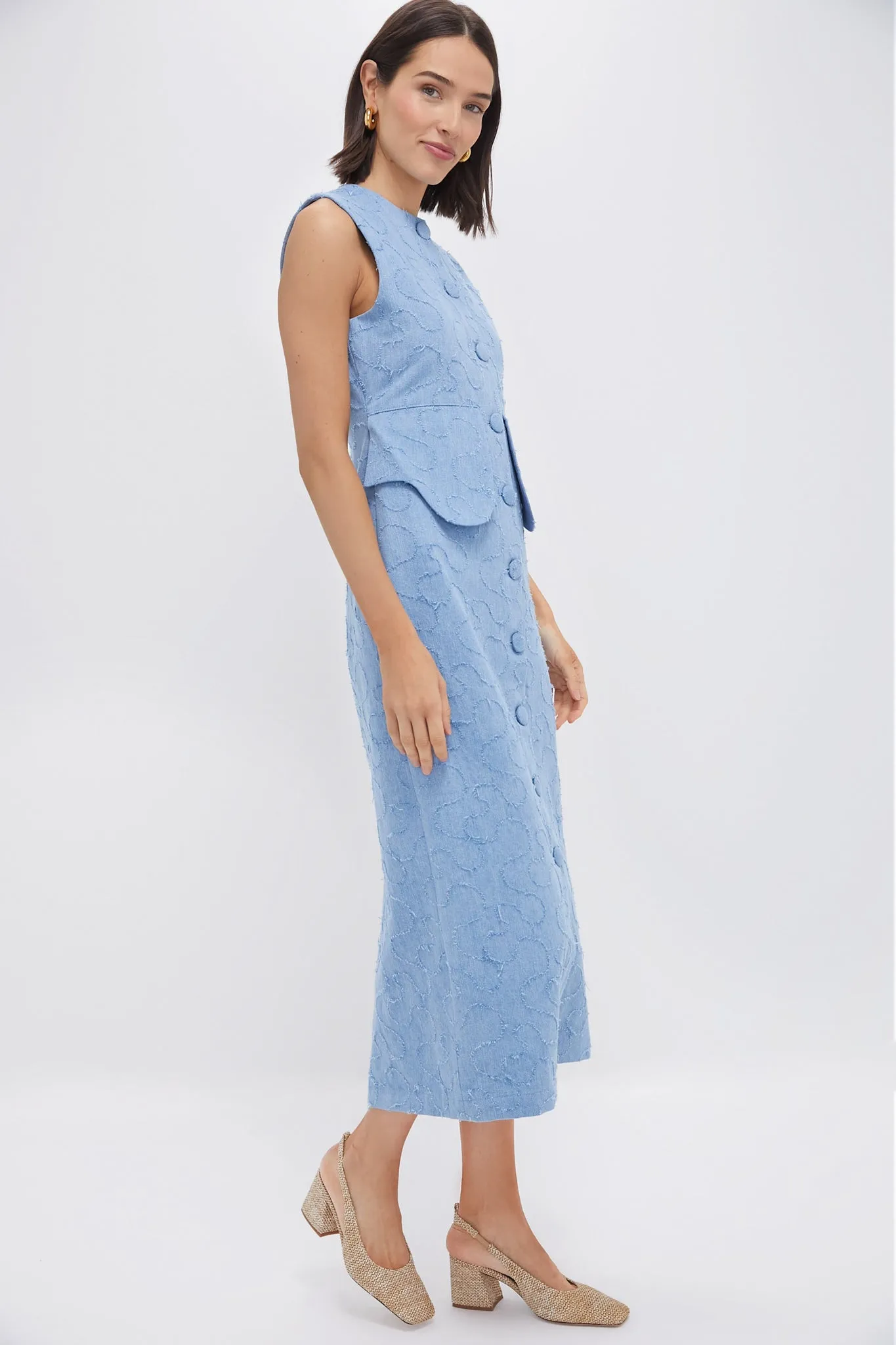 Washed Blue Laetitia Line Denim Dress sold by Tuckernuck product image thumbnail 4