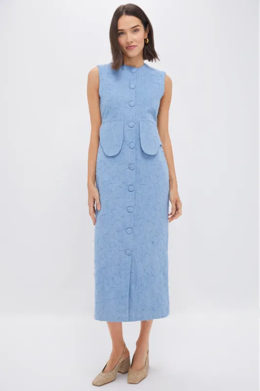 Washed Blue Laetitia Line Denim Dress sold by Tuckernuck