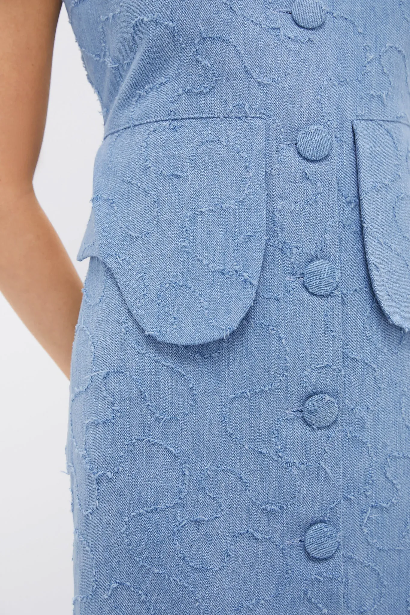 Washed Blue Laetitia Line Denim Dress sold by Tuckernuck product image thumbnail 3