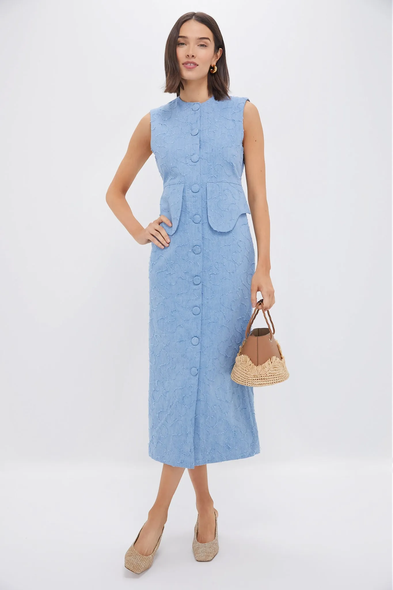Washed Blue Laetitia Line Denim Dress sold by Tuckernuck product image thumbnail 2