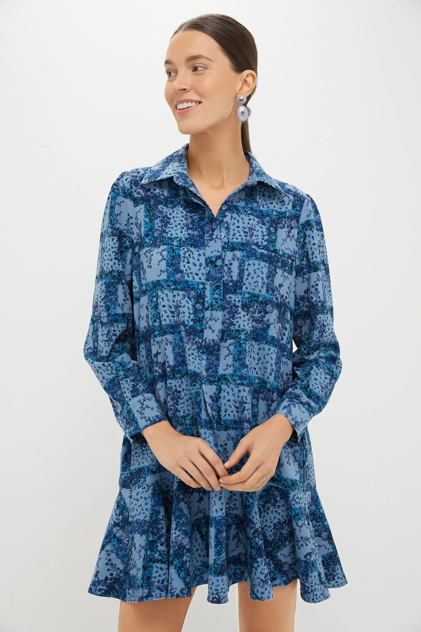 Trellis Vine Crepe Callahan Shirt Dress sold by Tuckernuck