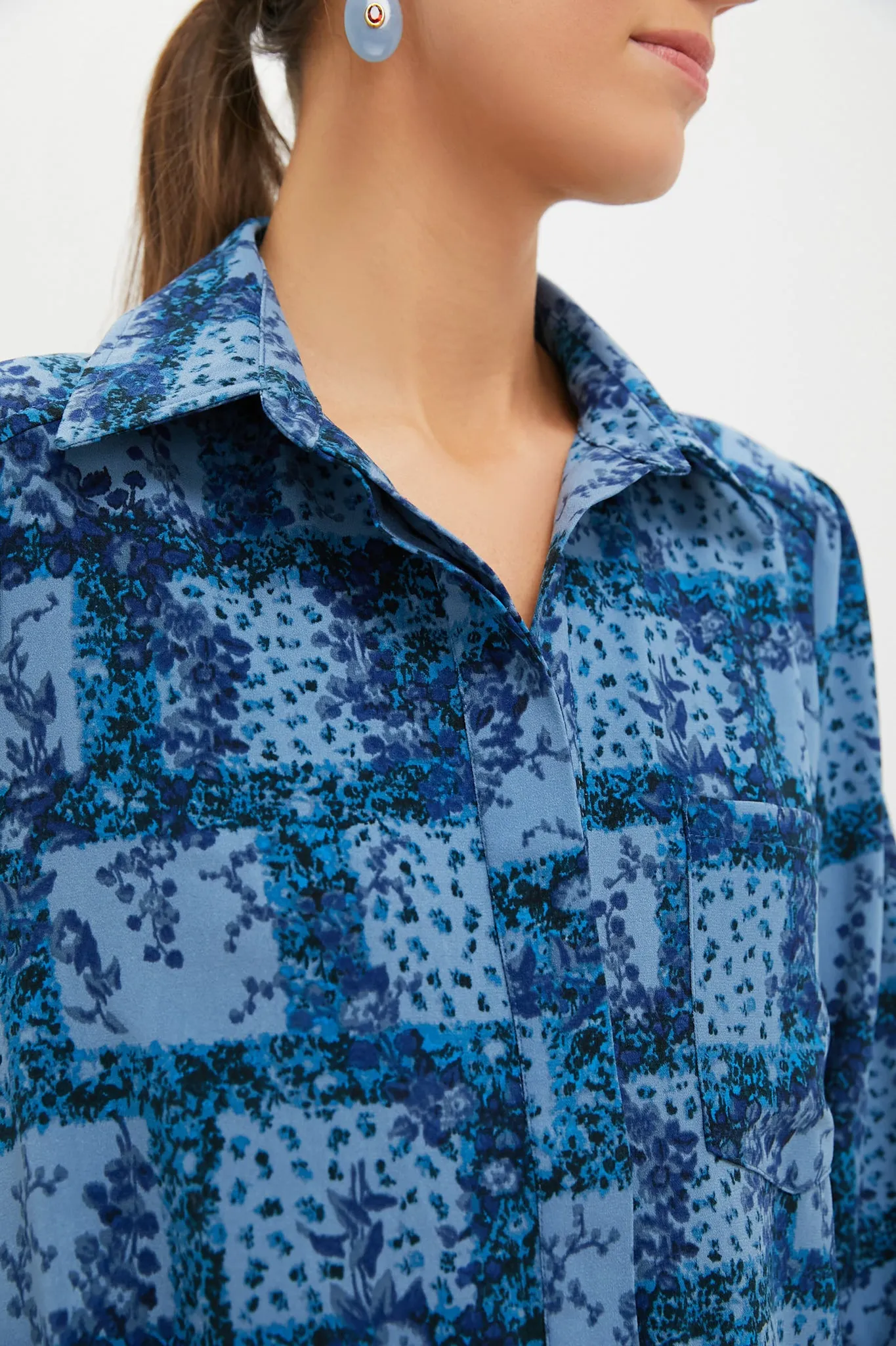 Trellis Vine Crepe Callahan Shirt Dress sold by Tuckernuck product image thumbnail 5