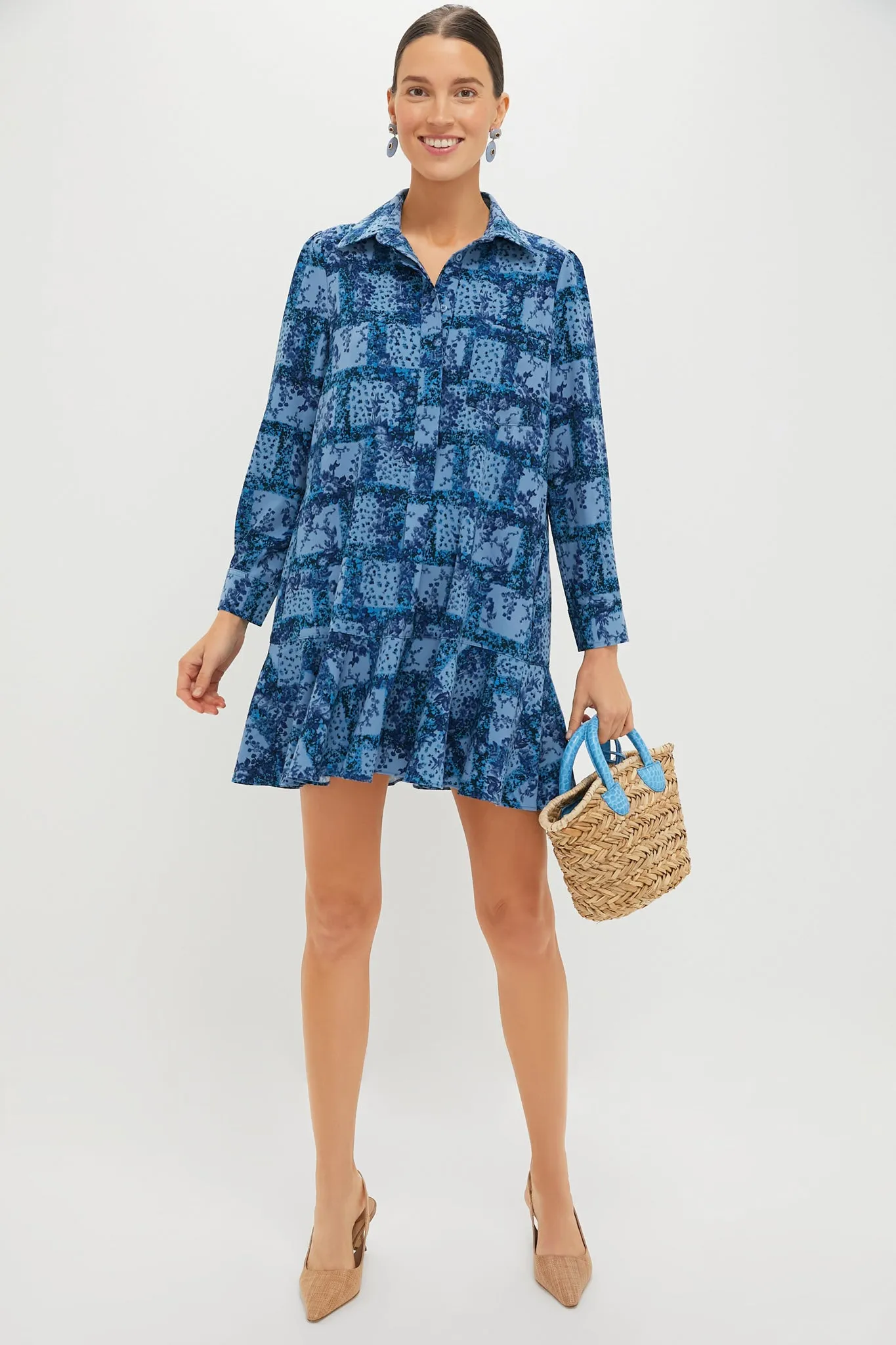 Trellis Vine Crepe Callahan Shirt Dress sold by Tuckernuck product image thumbnail 2
