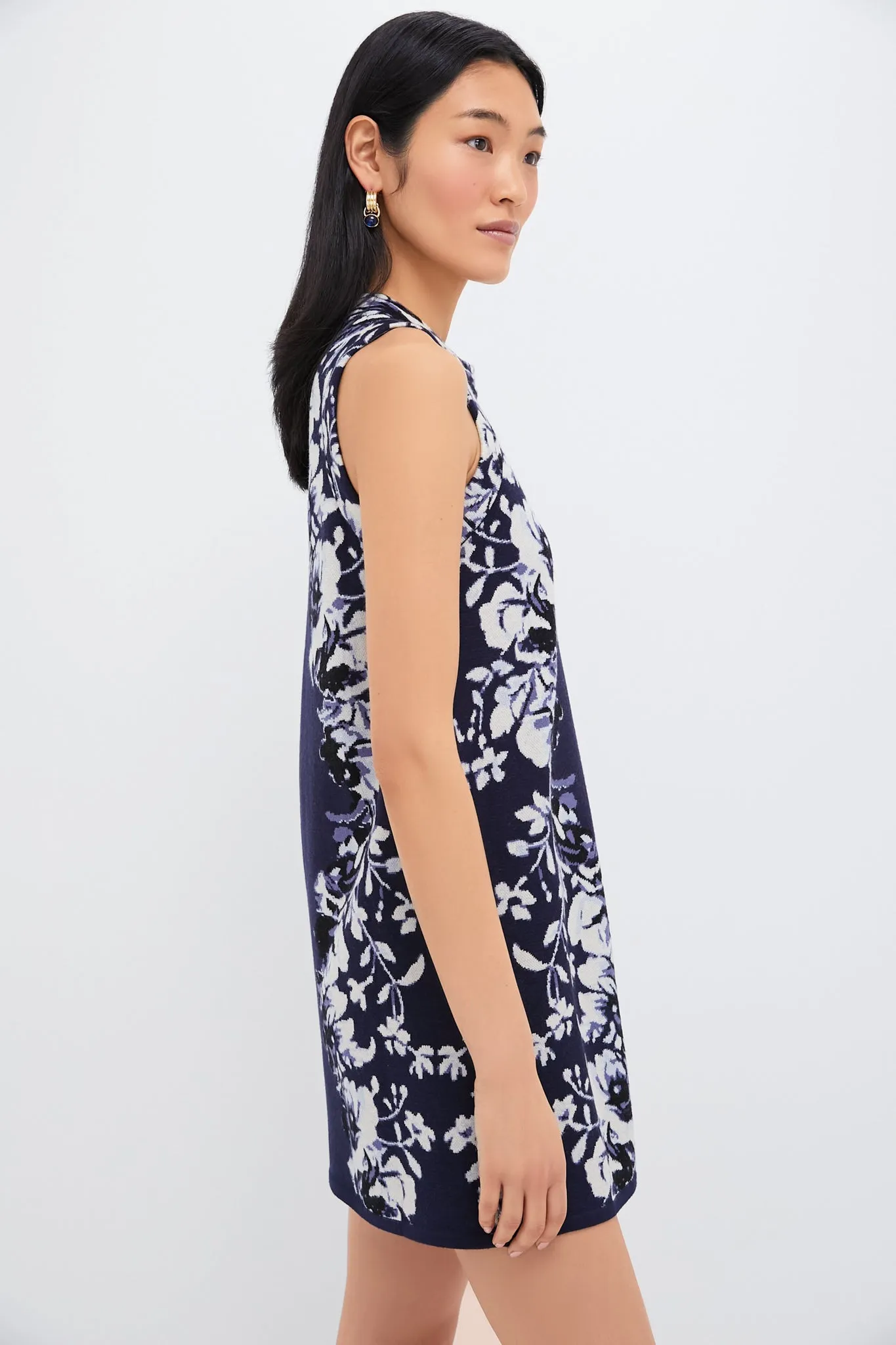 Indigo Reflection Knit Jacquard Marie Dress sold by Tuckernuck product image thumbnail 3
