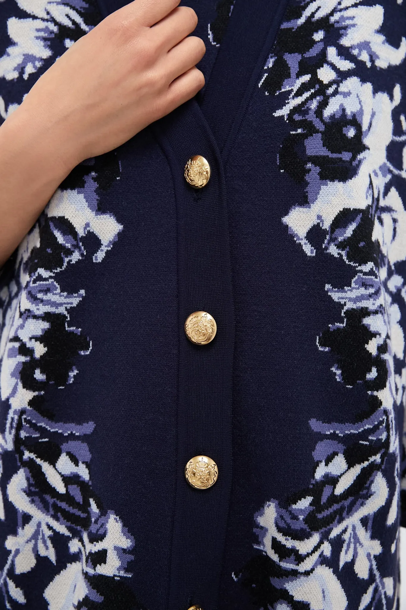 Indigo Reflection Knit Jacquard Marie Dress sold by Tuckernuck product image thumbnail 5