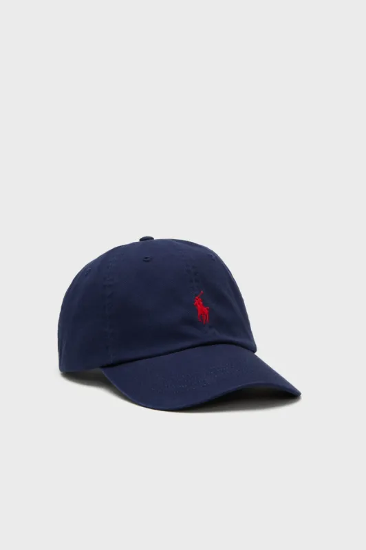 Newport Navy and Red Polo Sports Cap sold by Tuckernuck