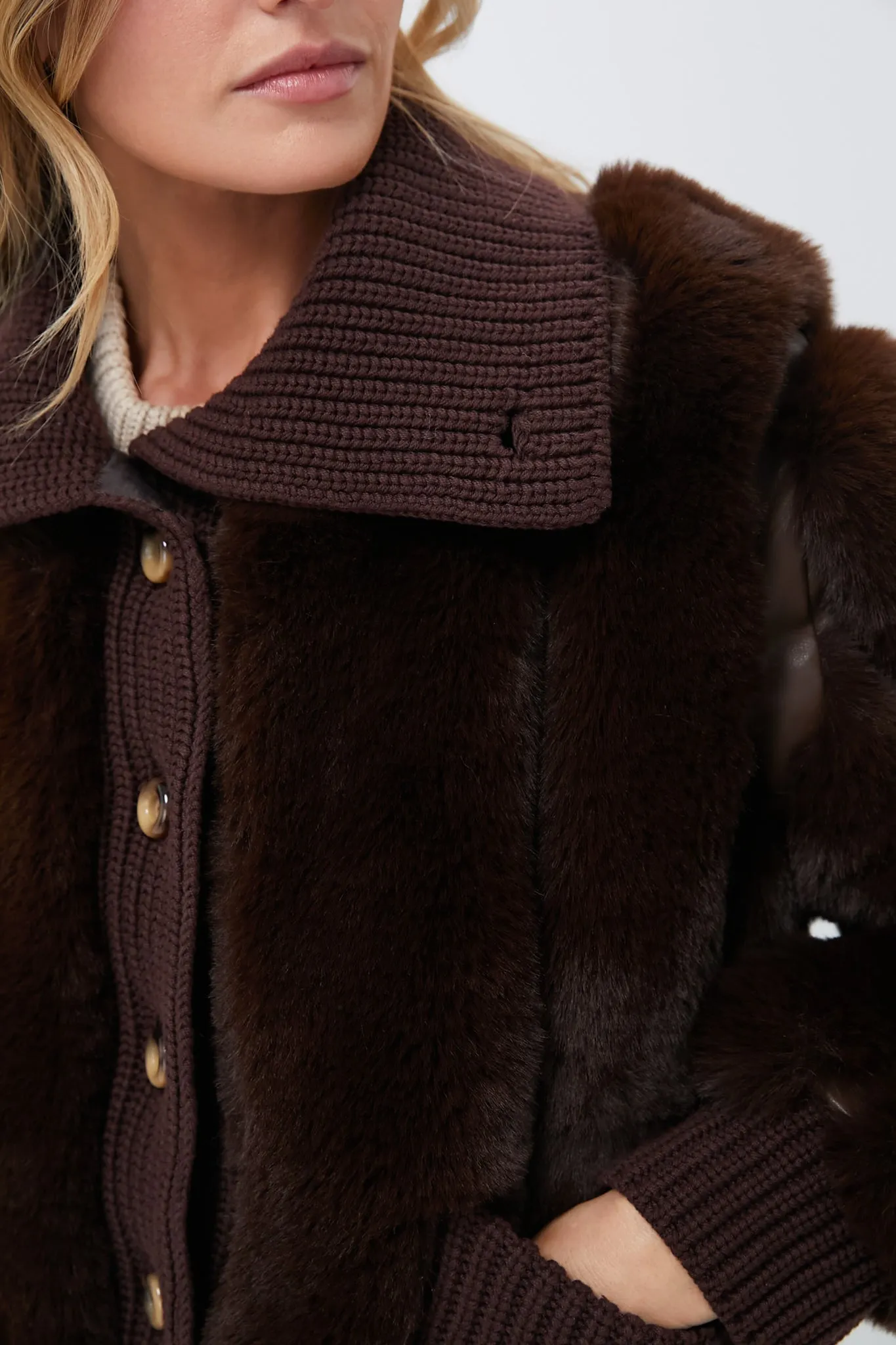 Mahogany Faux Fur Walden Jacket sold by Tuckernuck product image thumbnail 4