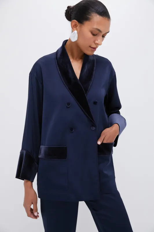 Navy Smoking Jacket sold by Tuckernuck