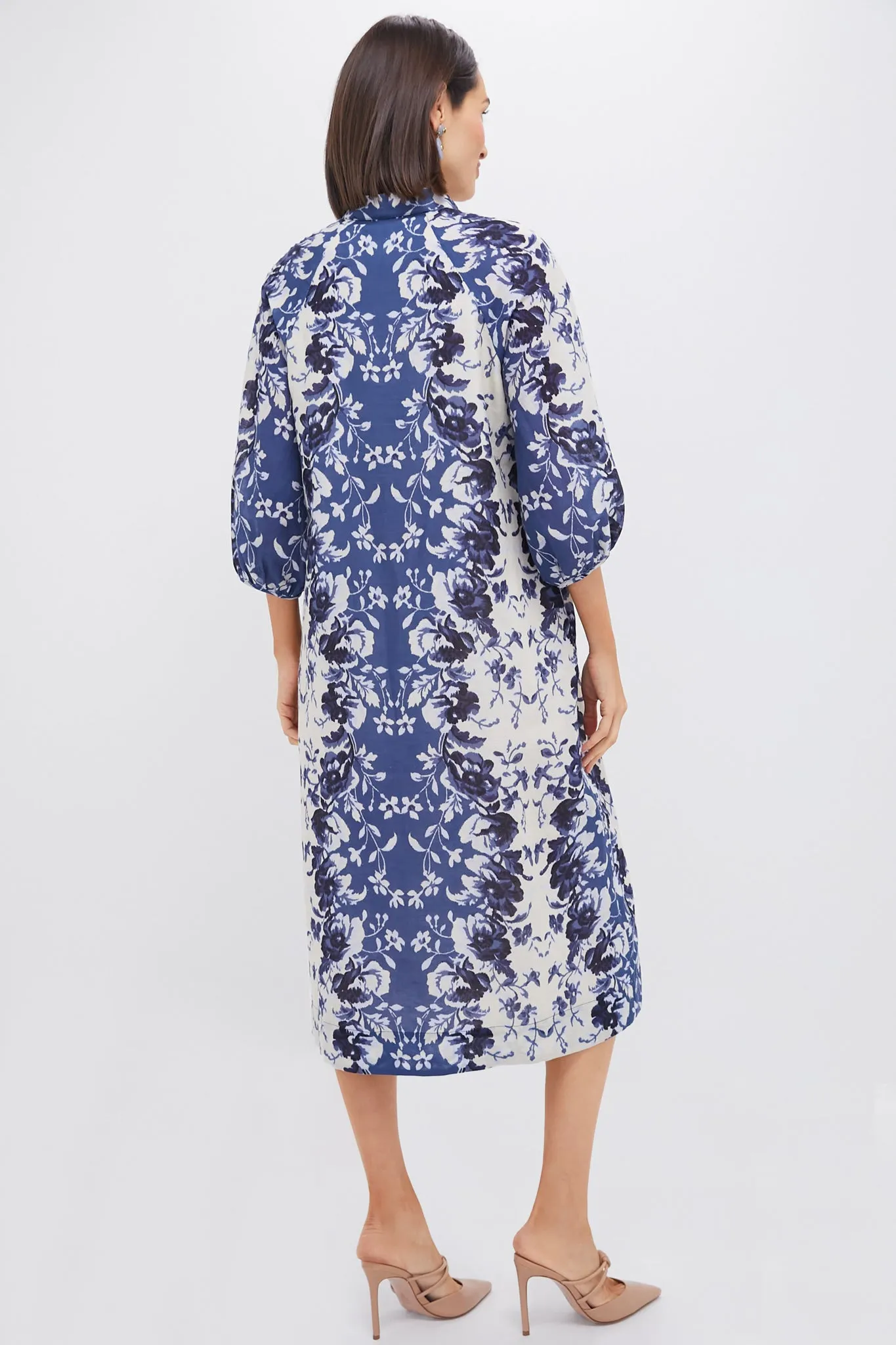 Indigo Reflection Cotton Linen Maryse Caftan sold by Tuckernuck product image thumbnail 4