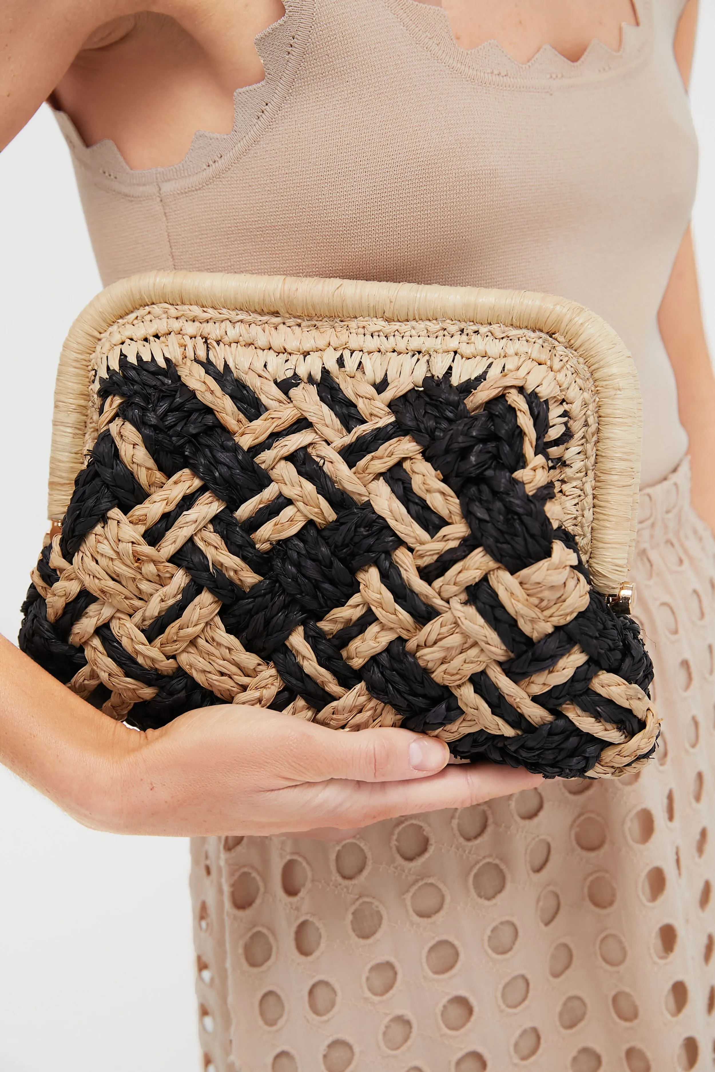 Black and Natural Cyrus Clutch sold by Tuckernuck product image thumbnail 2