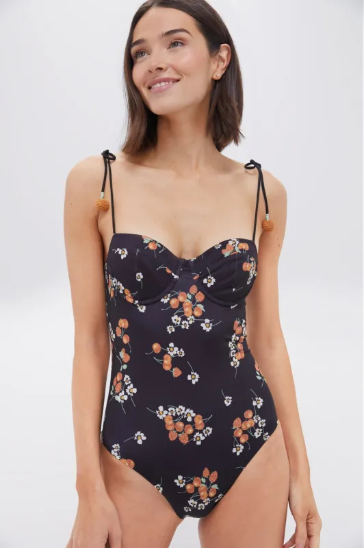 Multi Cerise Cherry Bustier One Piece sold by Tuckernuck