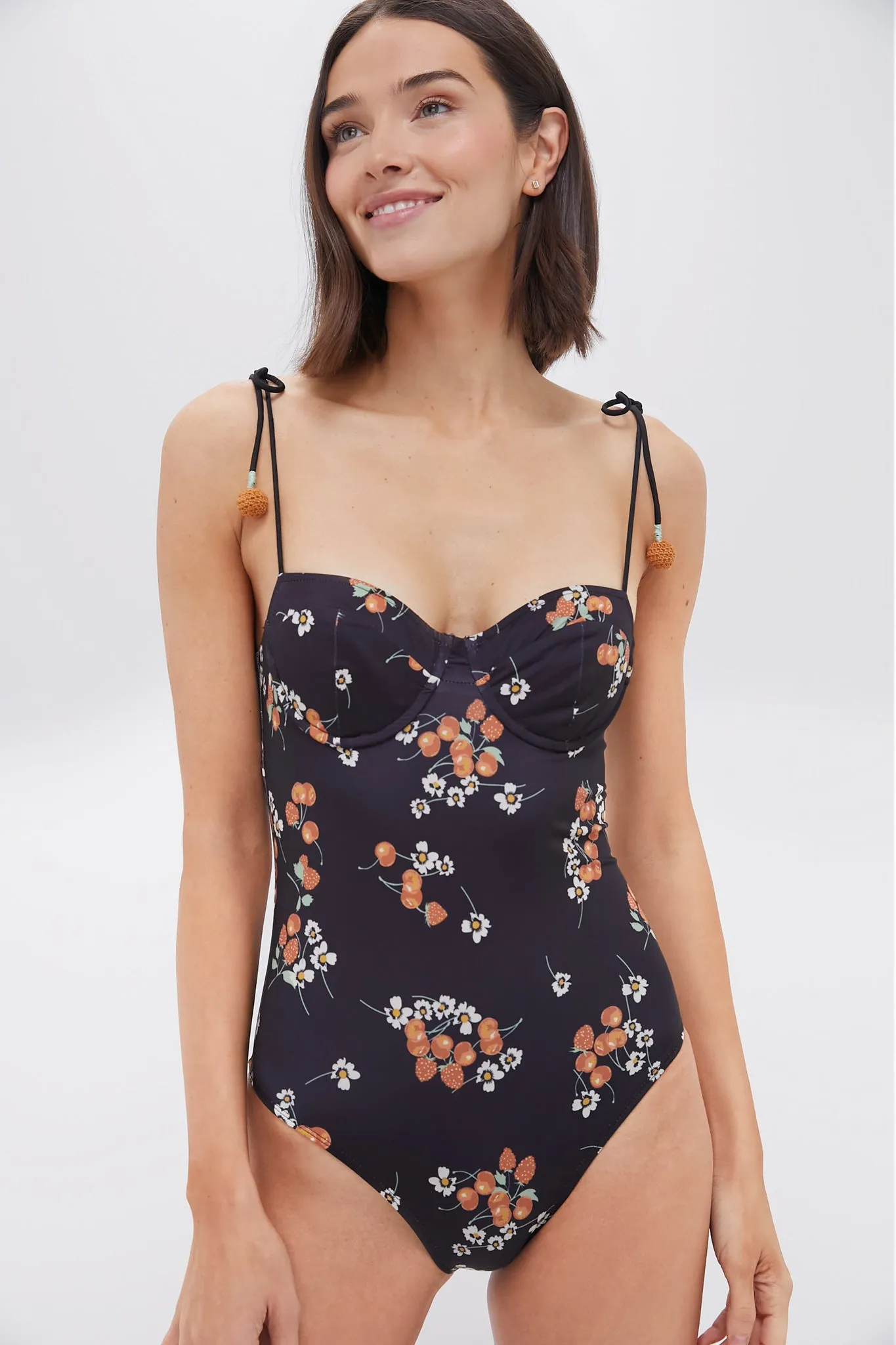 Multi Cerise Cherry Bustier One Piece sold by Tuckernuck