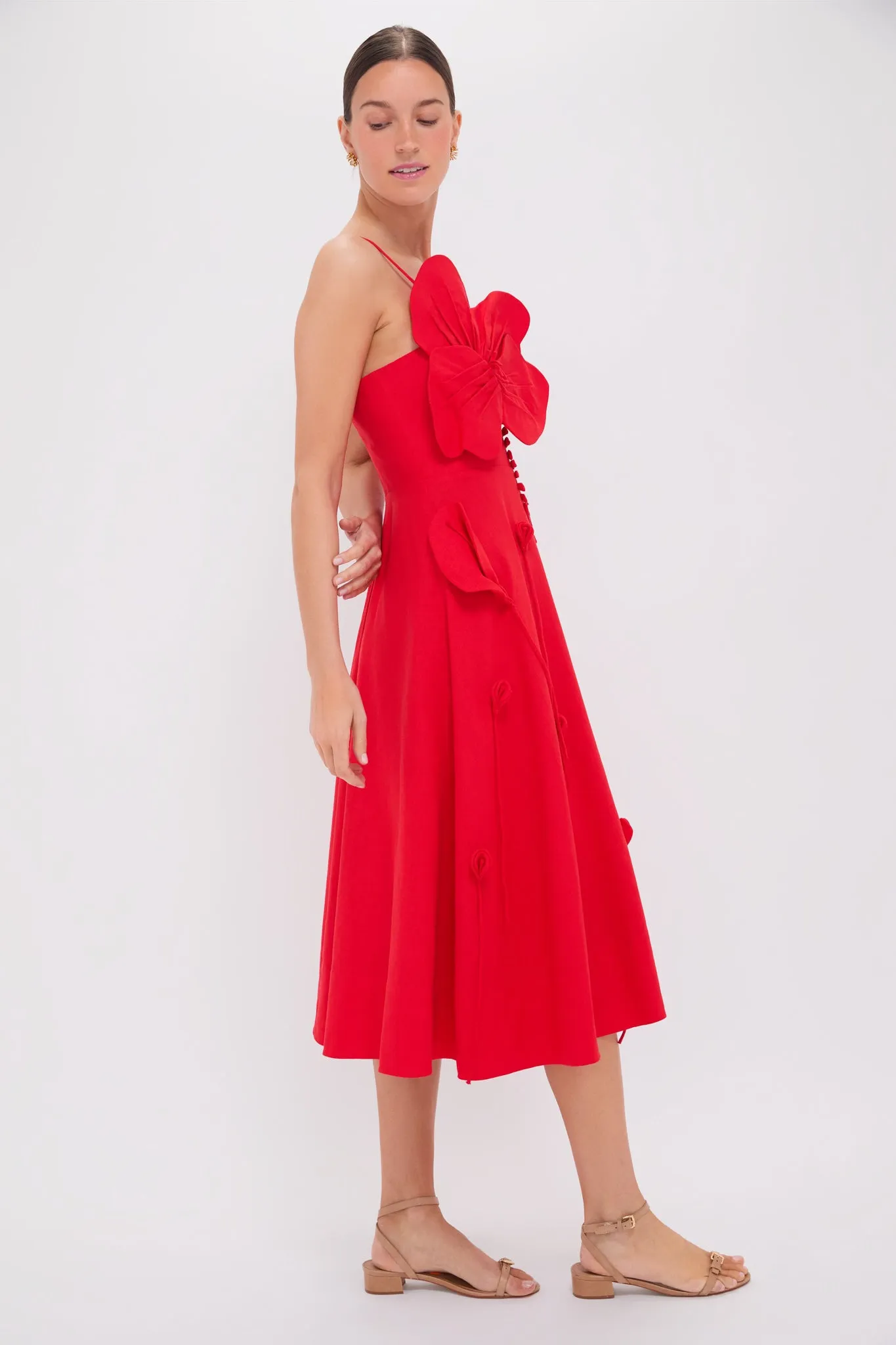 Red Garden Sleeveless Midi Dress sold by Tuckernuck product image thumbnail 3