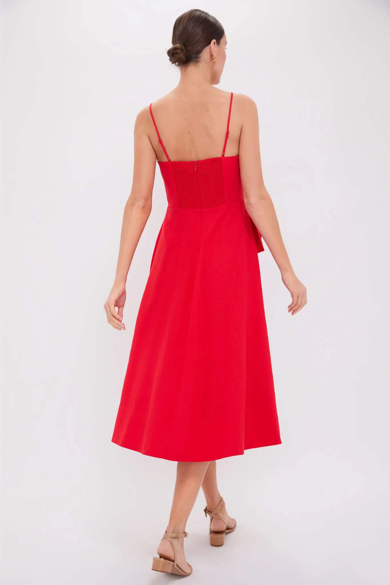 Red Garden Sleeveless Midi Dress sold by Tuckernuck product image thumbnail 4