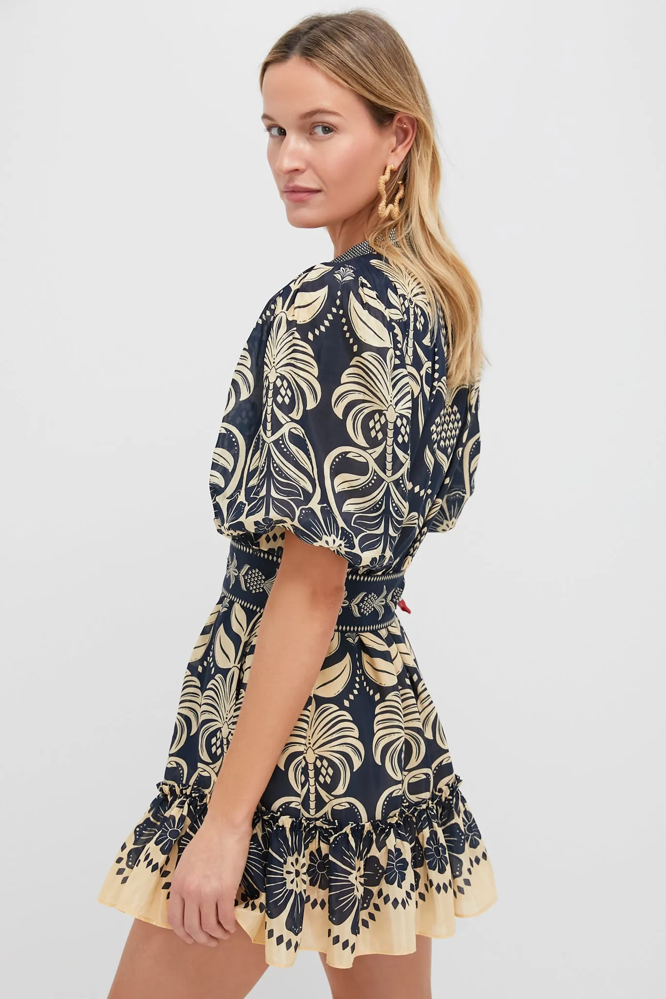 Blue Ainika Tropical Splendor Mini Dress sold by Tuckernuck product image thumbnail 3