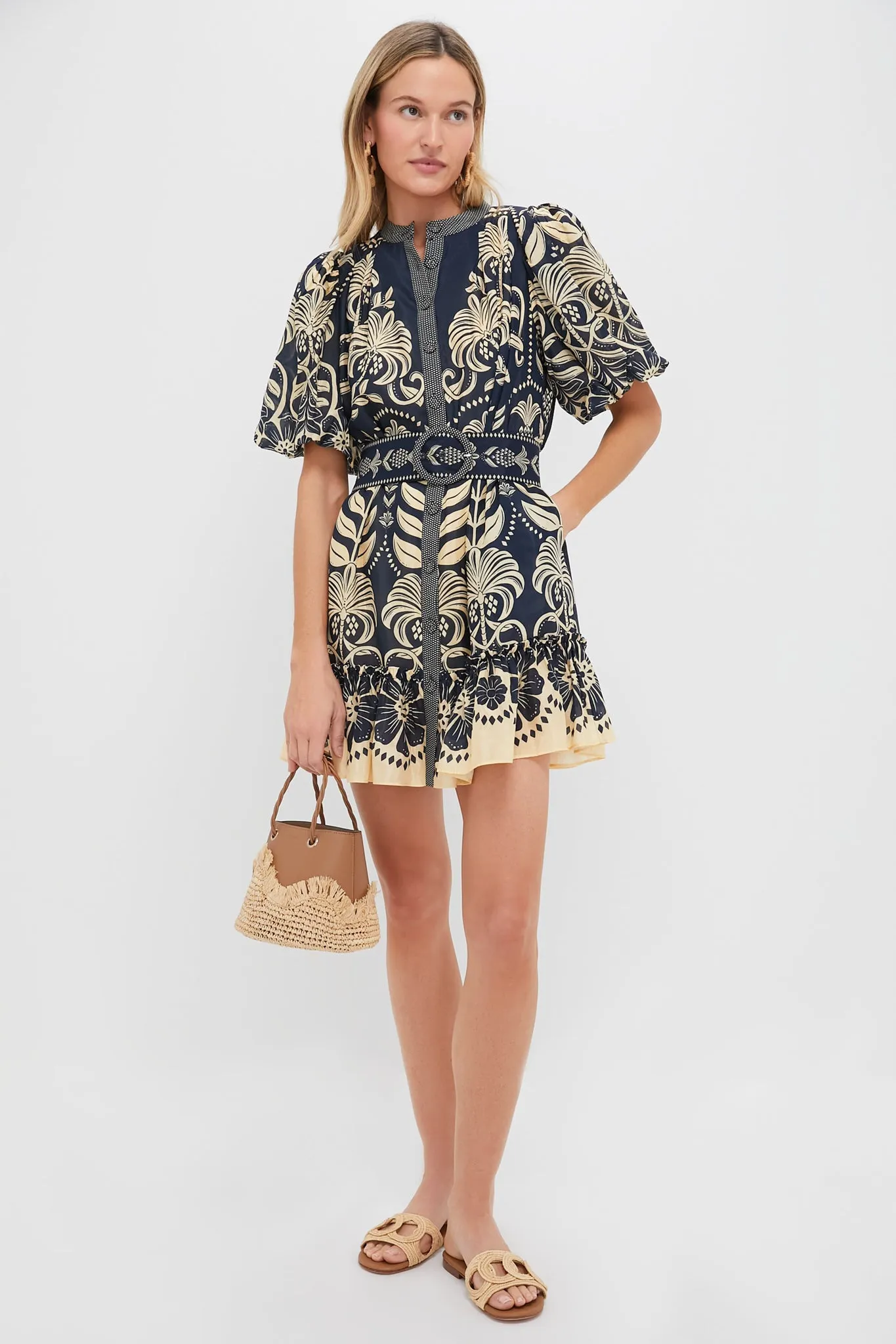 Blue Ainika Tropical Splendor Mini Dress sold by Tuckernuck product image thumbnail 2