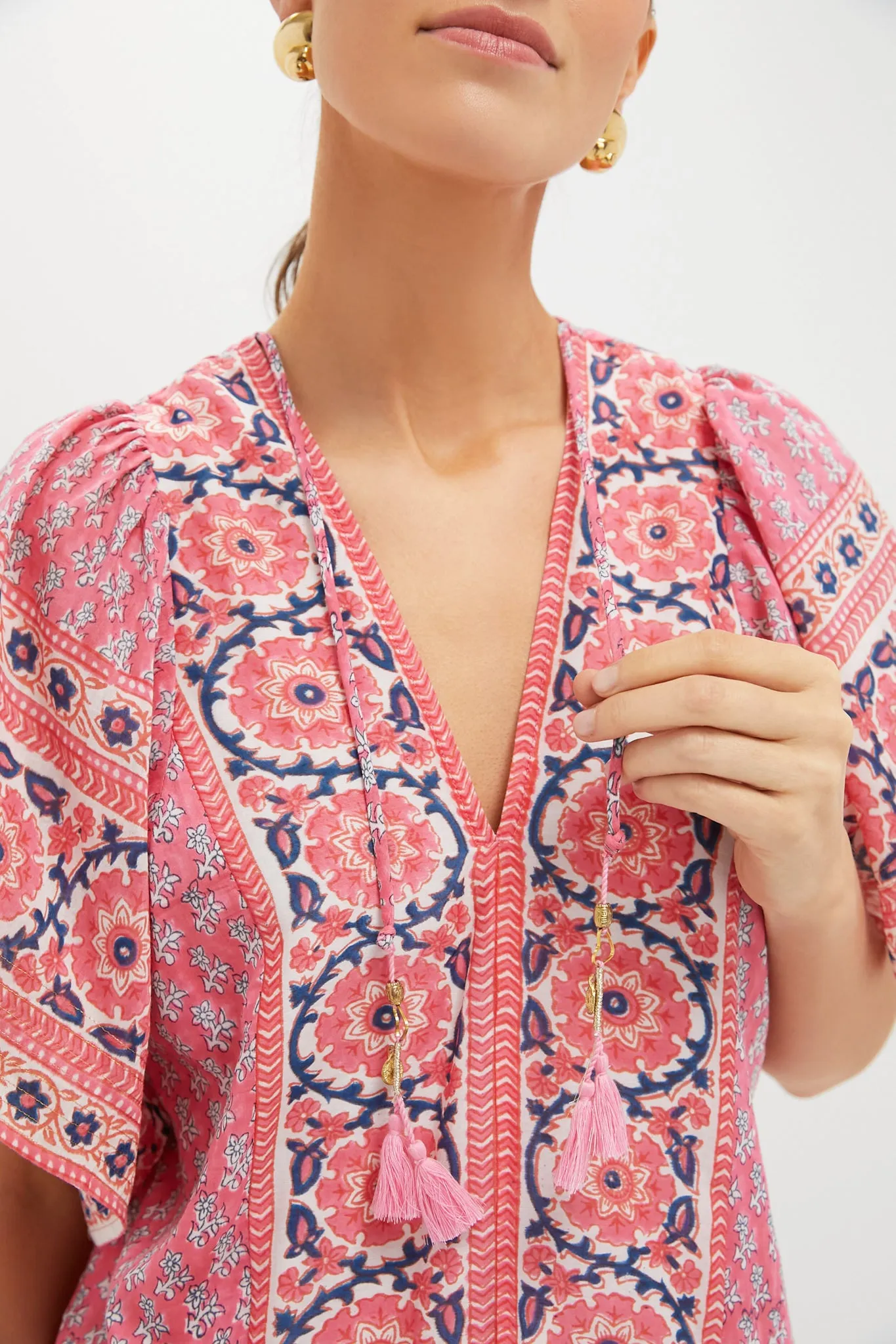 Pink Navy Printed Cat Mini Dress sold by Tuckernuck product image thumbnail 5