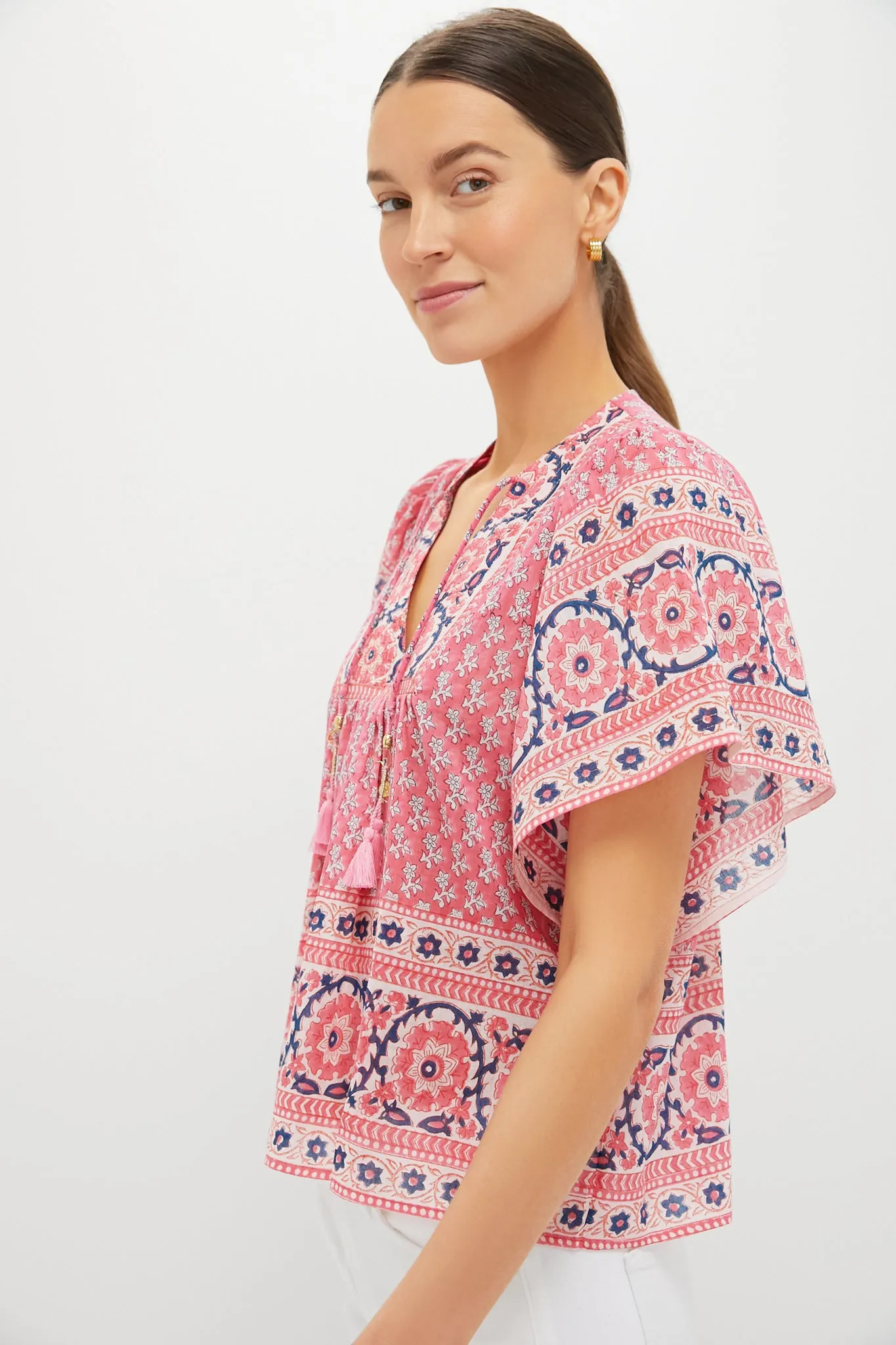 Pink Navy Printed Angel Top sold by Tuckernuck product image thumbnail 3
