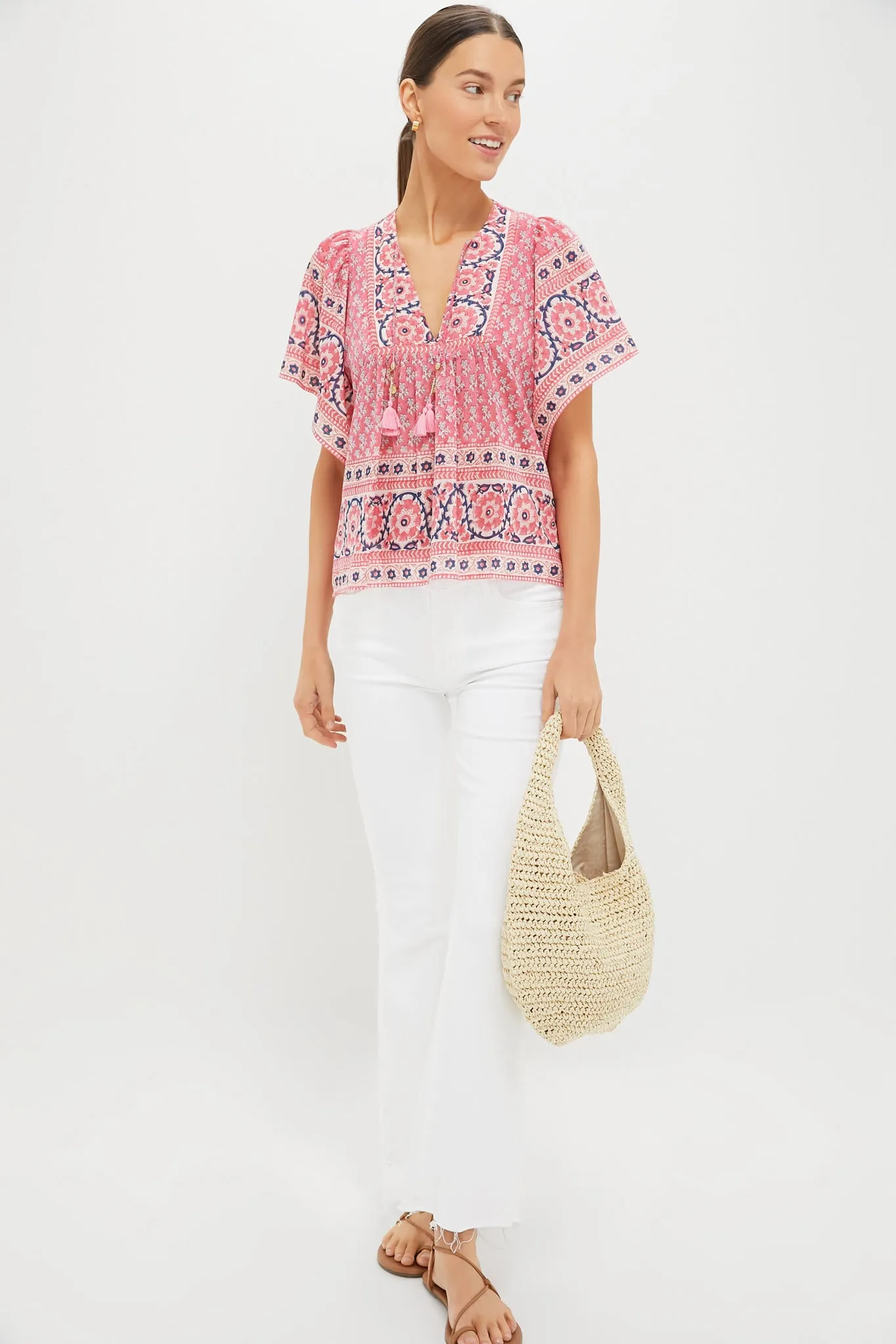 Pink Navy Printed Angel Top sold by Tuckernuck product image thumbnail 2