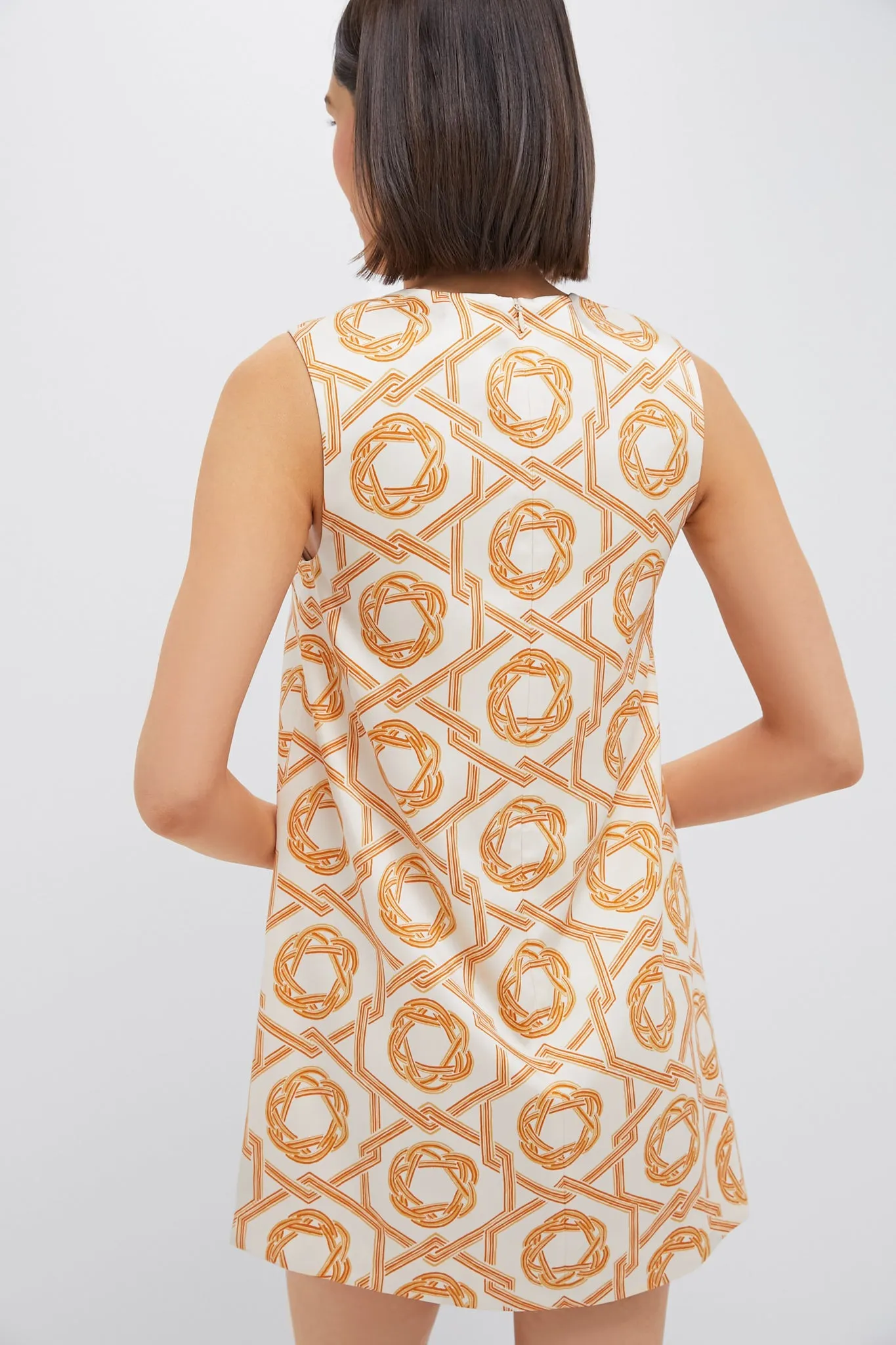 Ivory and Orange Anicka Mini Dress sold by Tuckernuck product image thumbnail 4