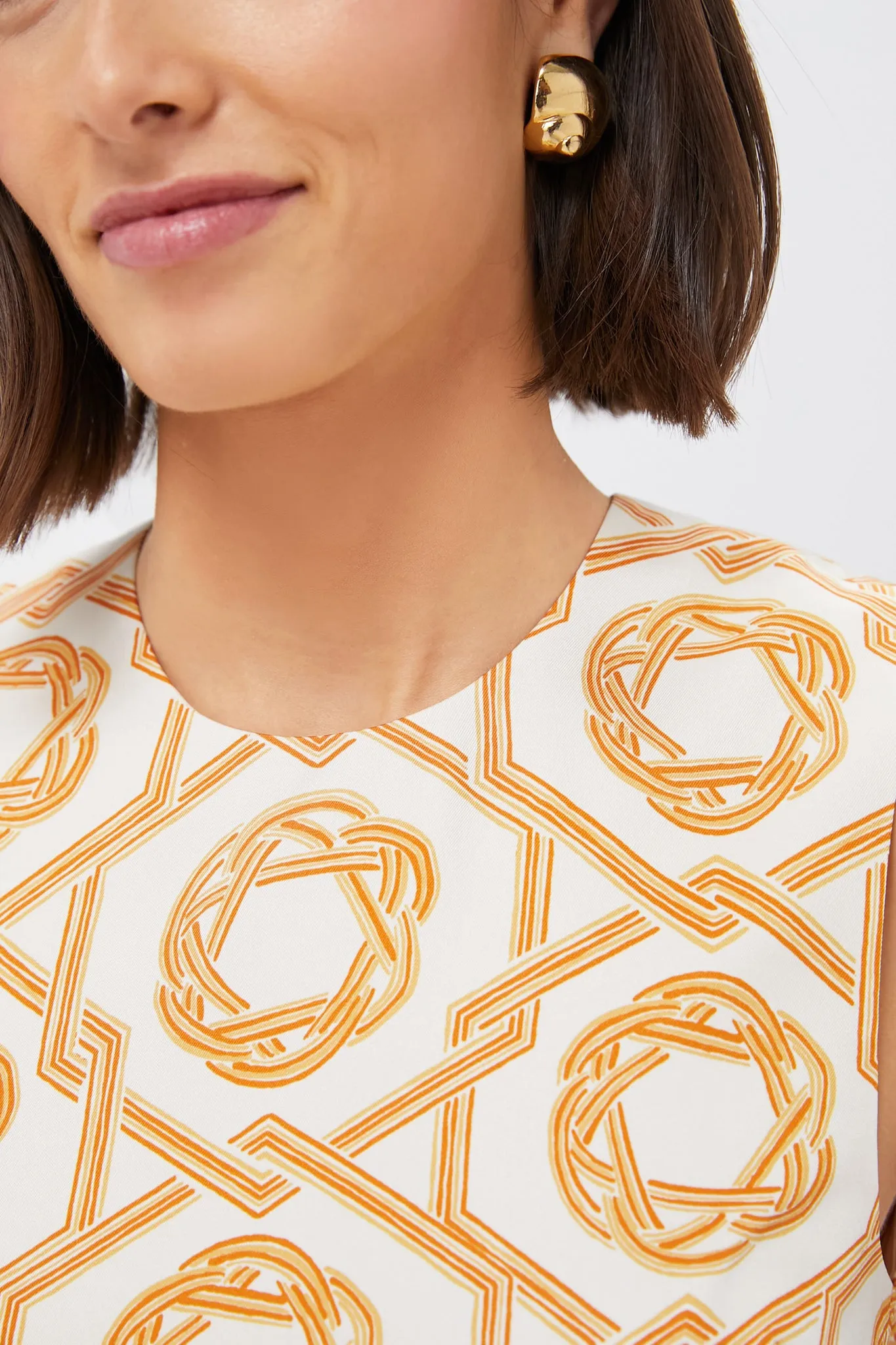 Ivory and Orange Anicka Mini Dress sold by Tuckernuck product image thumbnail 5