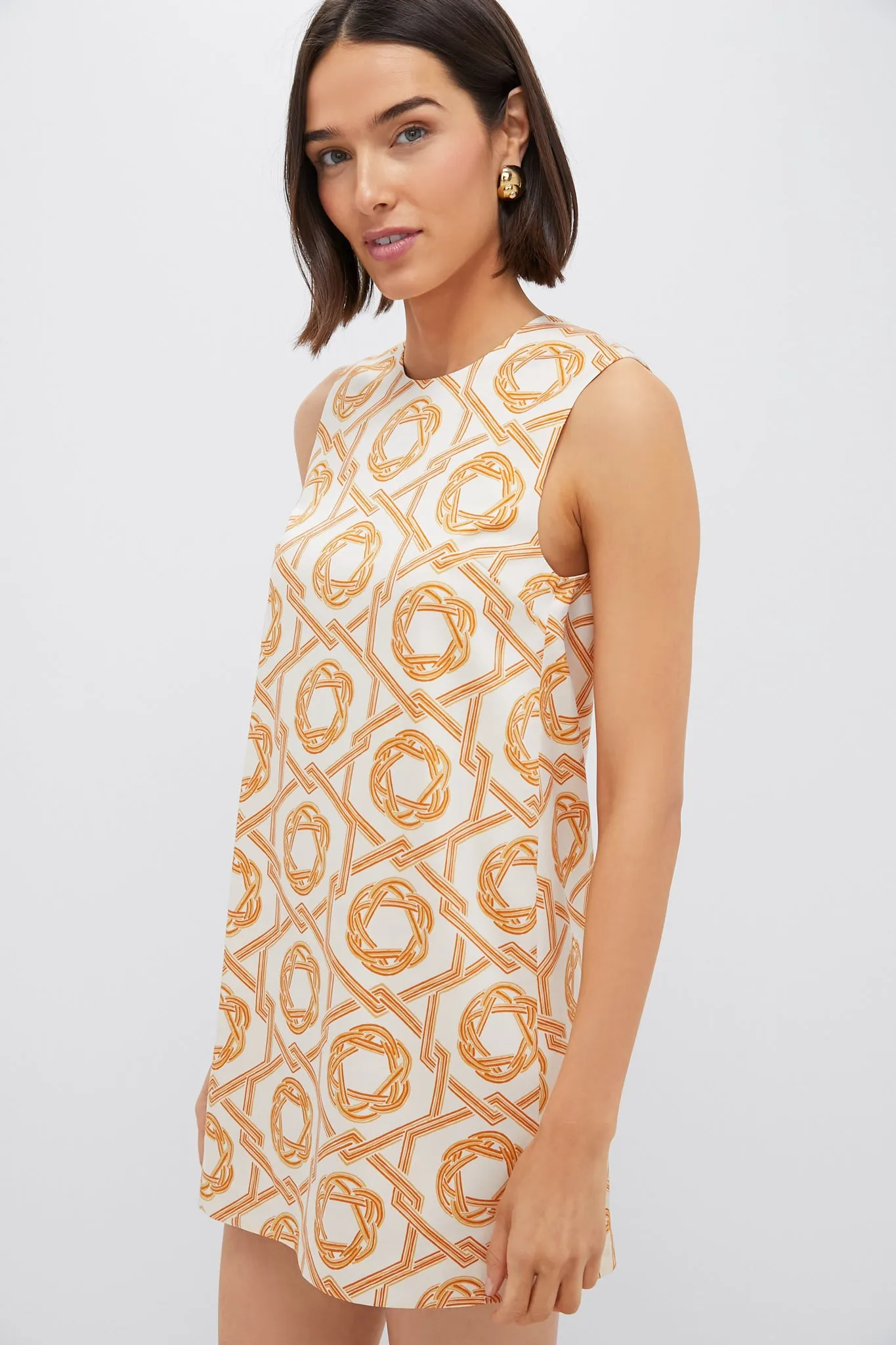 Ivory and Orange Anicka Mini Dress sold by Tuckernuck product image thumbnail 3