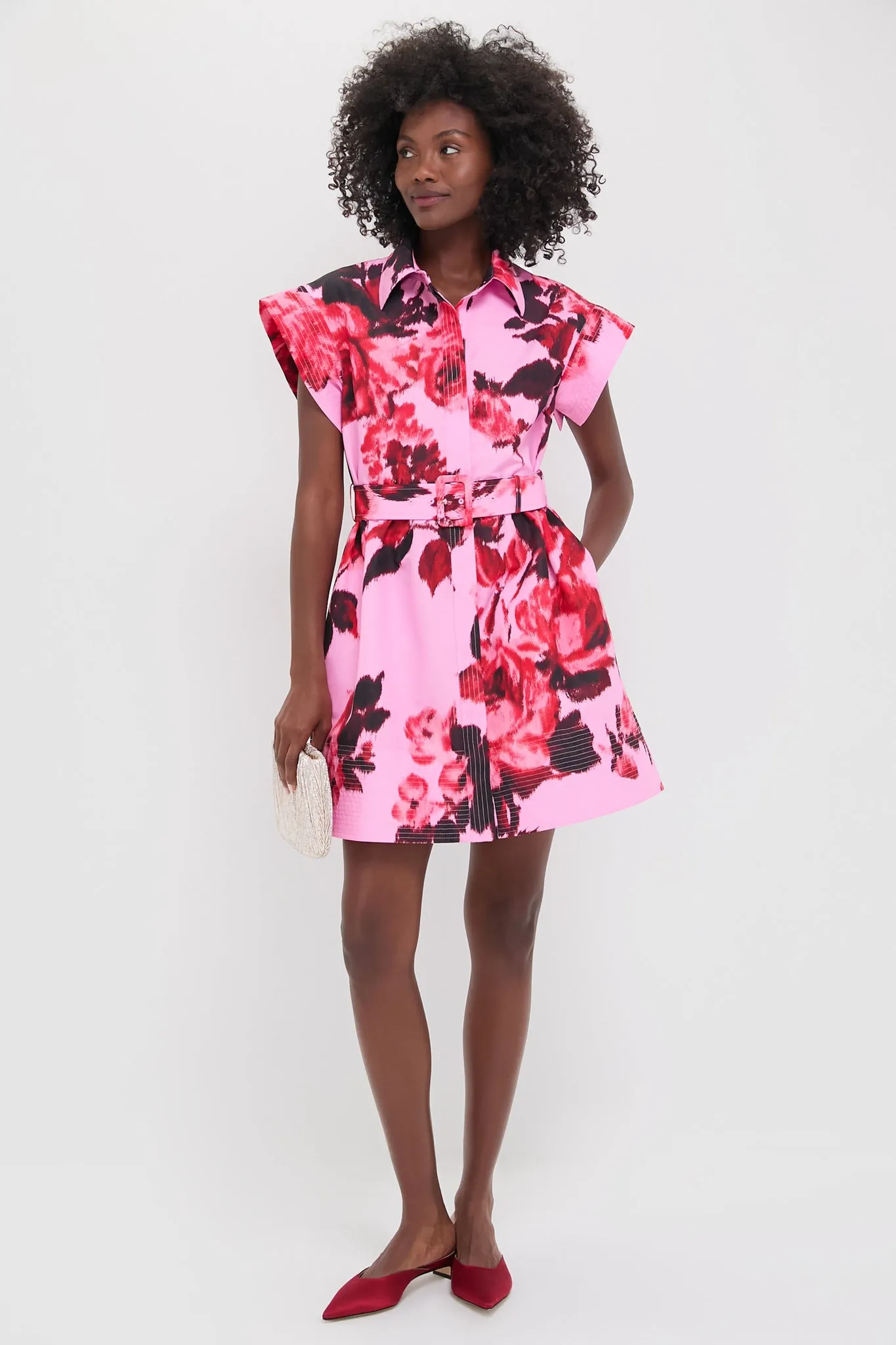 Cerise Blossom Mini Chloe Dress sold by Tuckernuck product image thumbnail 2