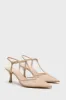 Nude Glitter Mesh Margot Heels sold by Tuckernuck