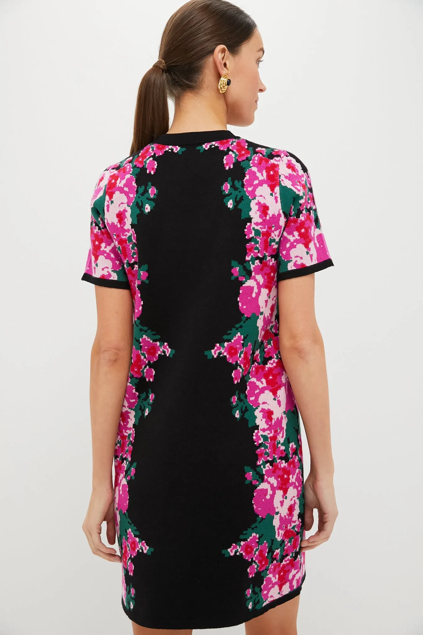 Climbing Roses Knit Jacquard Short Sleeve Marie Dress sold by Tuckernuck product image thumbnail 4