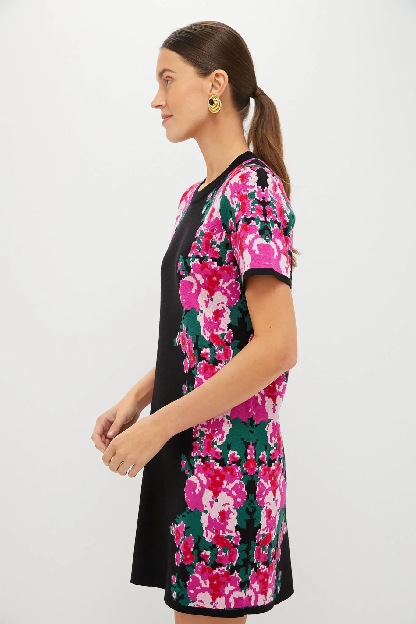 Climbing Roses Knit Jacquard Short Sleeve Marie Dress sold by Tuckernuck product image thumbnail 3