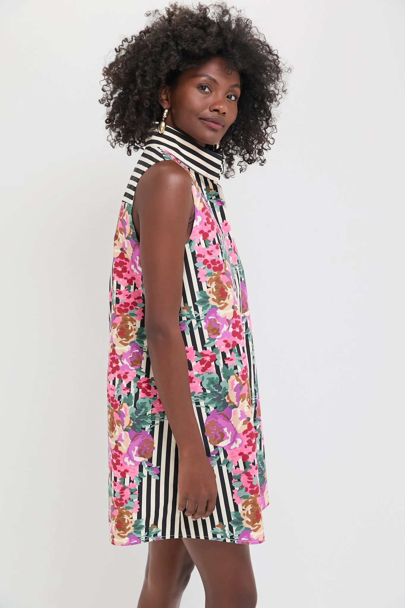 Flowering Trellis Taffeta Sleeveless Charlie Dress sold by Tuckernuck product image thumbnail 3