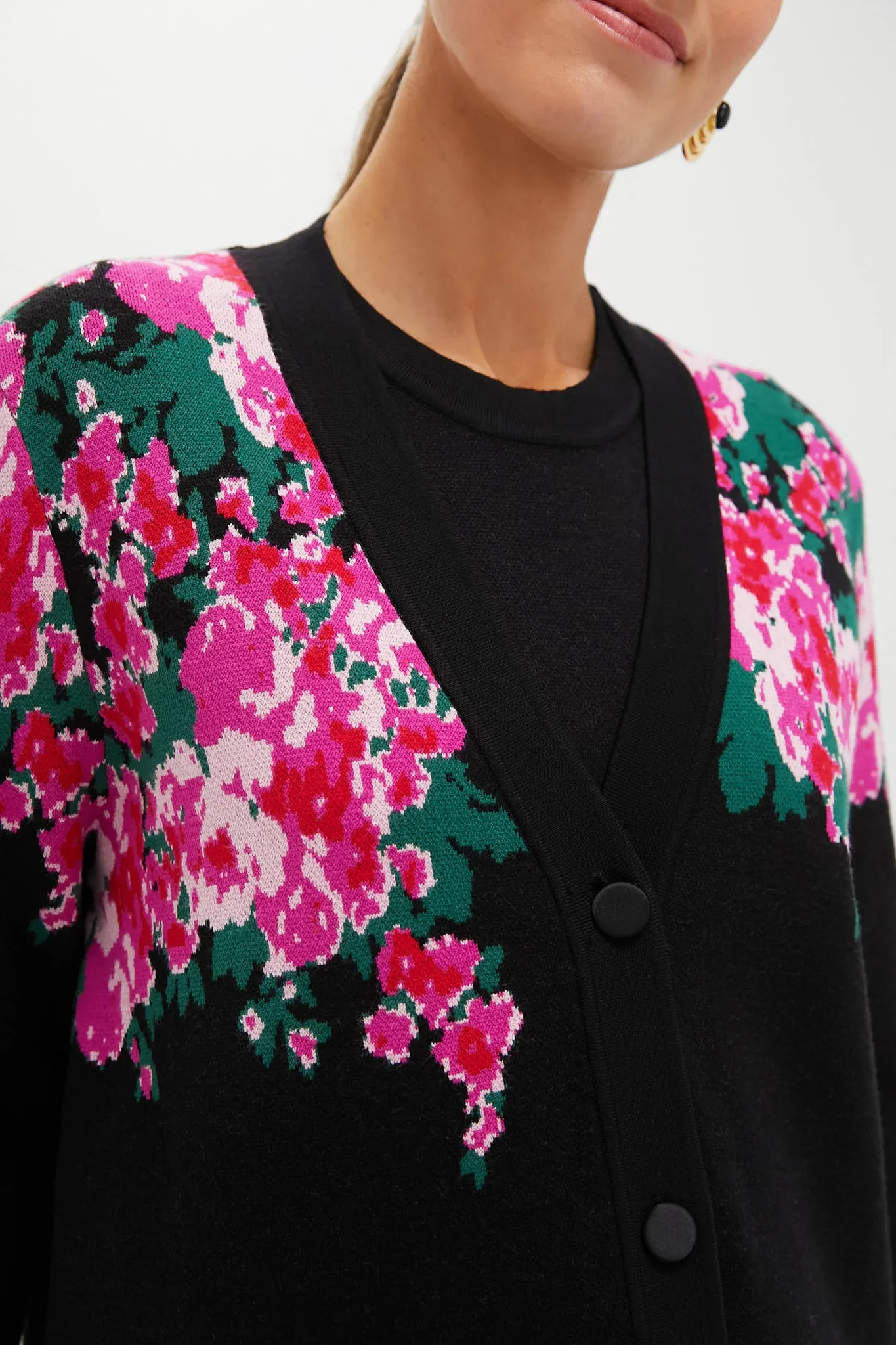 Climbing Roses Knit Jacquard Liv Cardigan sold by Tuckernuck product image thumbnail 5