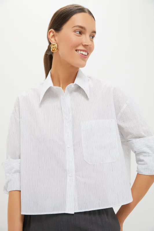 White and Charcoal Stripe Little Big Joe Shirt sold by Tuckernuck