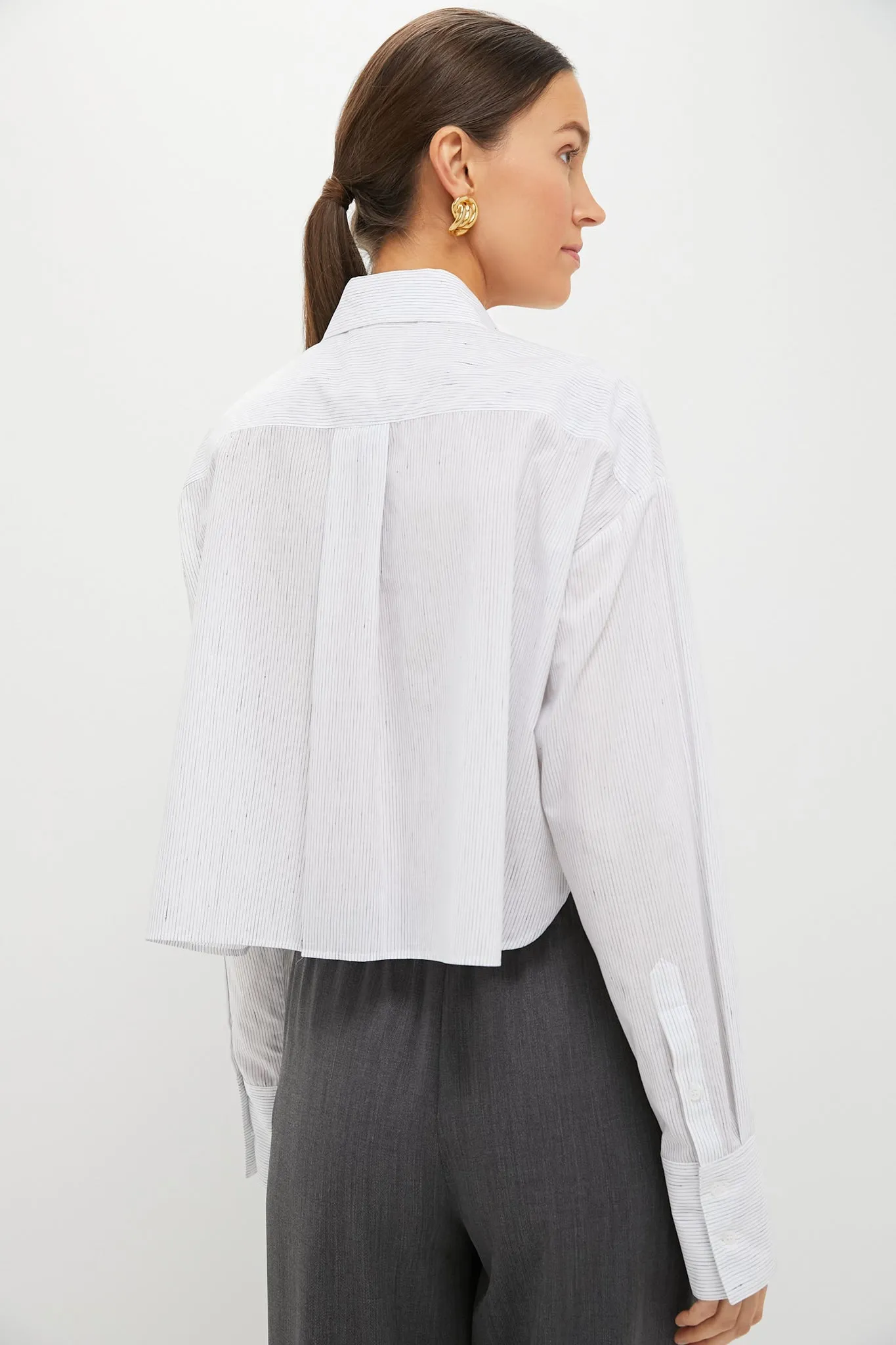 White and Charcoal Stripe Little Big Joe Shirt sold by Tuckernuck product image thumbnail 5