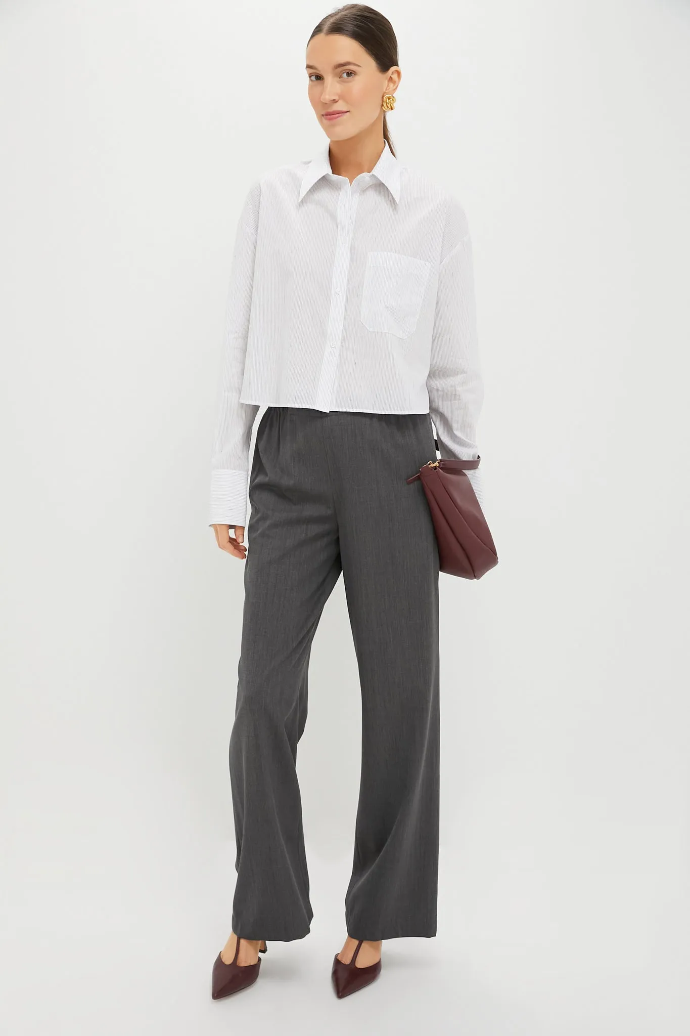 White and Charcoal Stripe Little Big Joe Shirt sold by Tuckernuck product image thumbnail 3