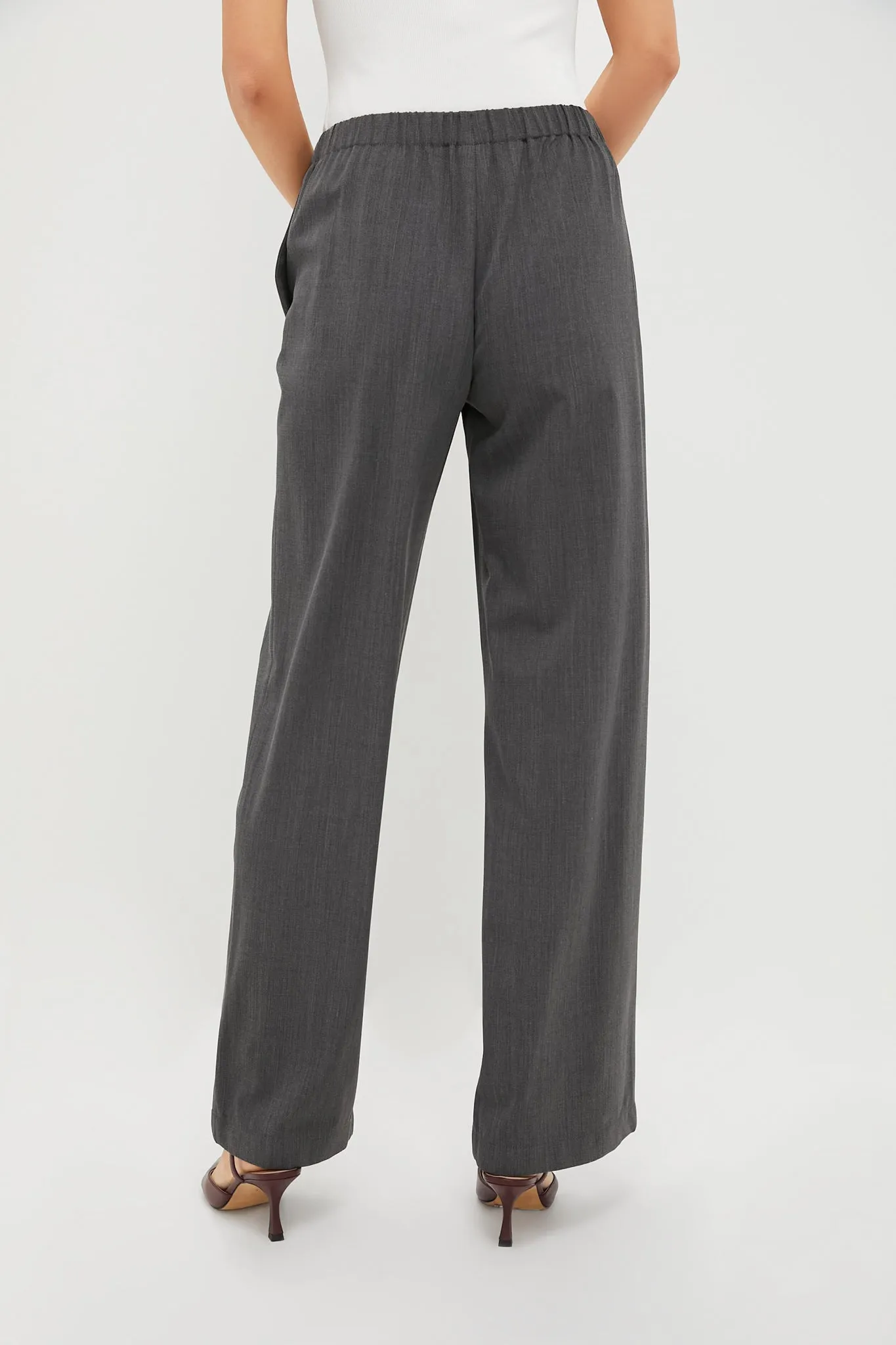 Medium Heather Grey Wool Twill Jillian Pant sold by Tuckernuck product image thumbnail 4