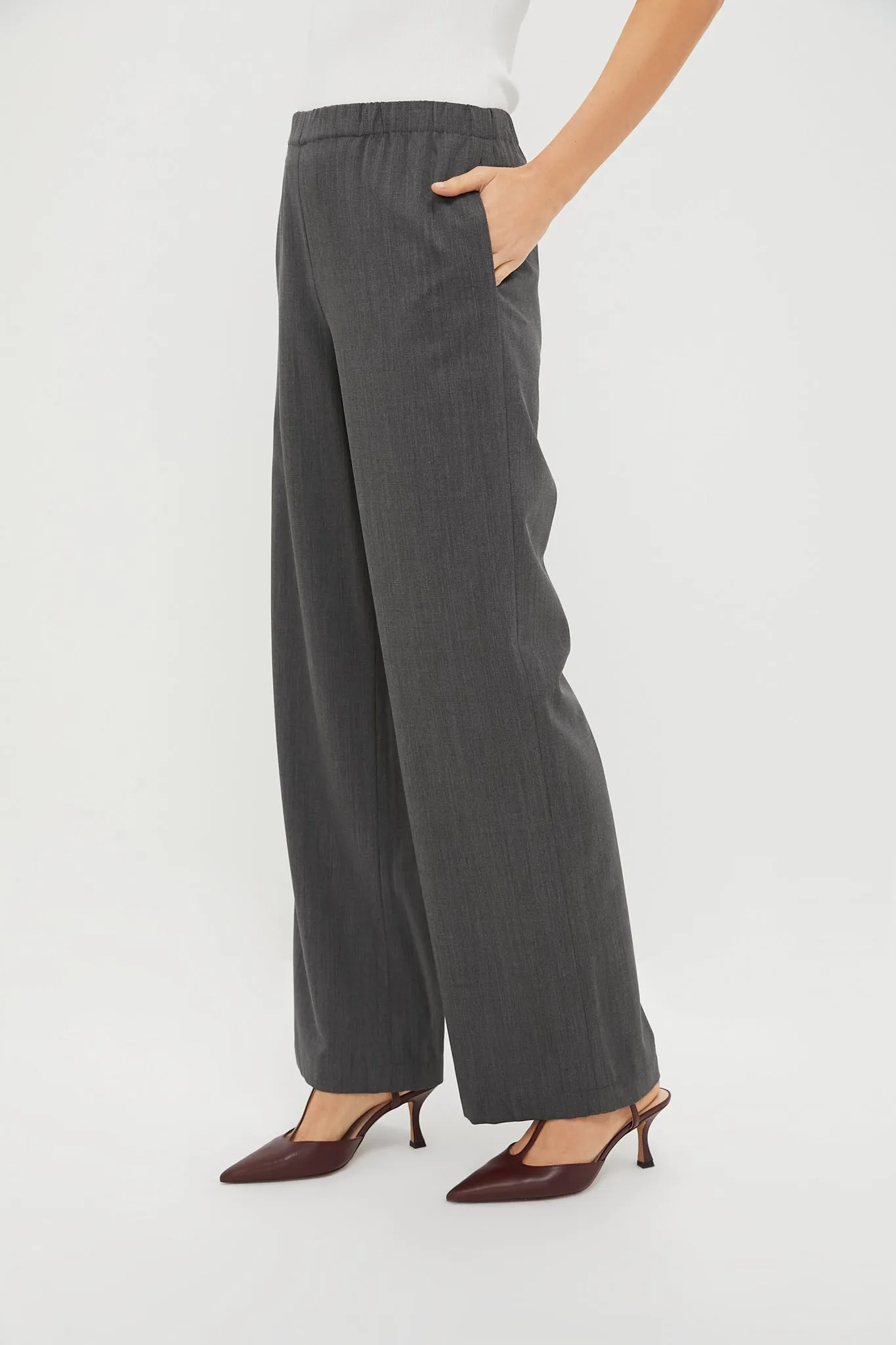 Medium Heather Grey Wool Twill Jillian Pant sold by Tuckernuck product image thumbnail 3